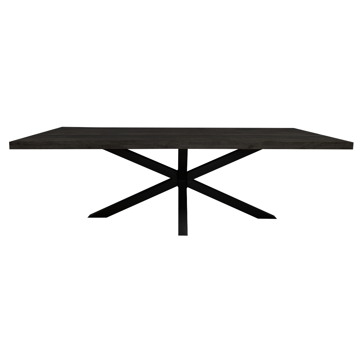 Rechthoekige eettafel Denver Zwart Mangohout 220 cm