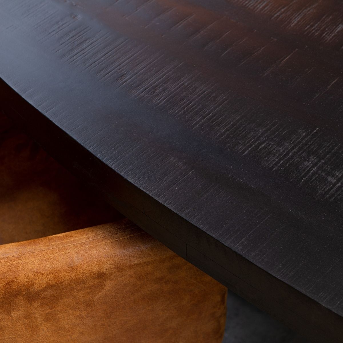 Ovale eettafel Denver Zwart Mangohout 240 cm