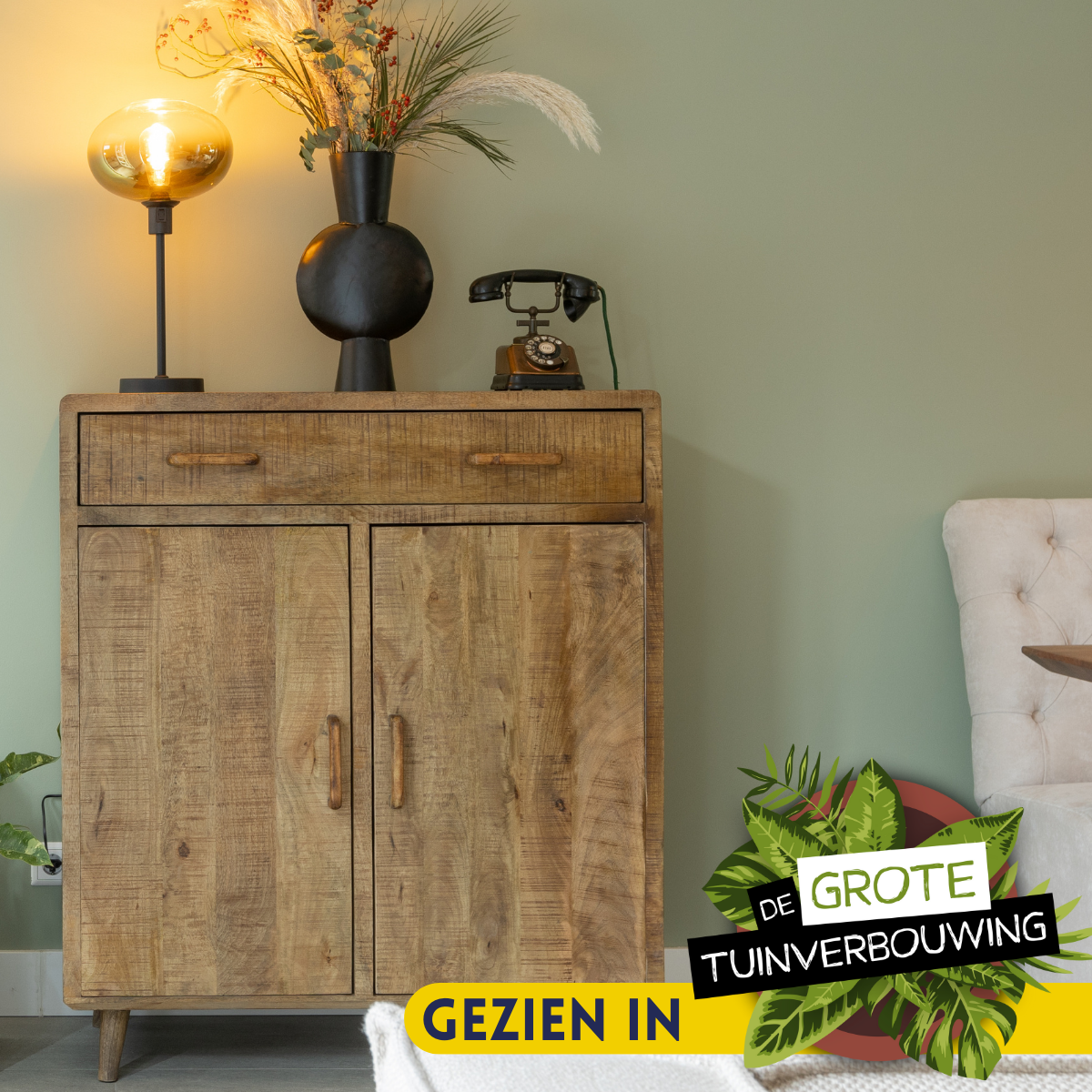 Kabinet Omaha Naturel Mangohout 100 cm