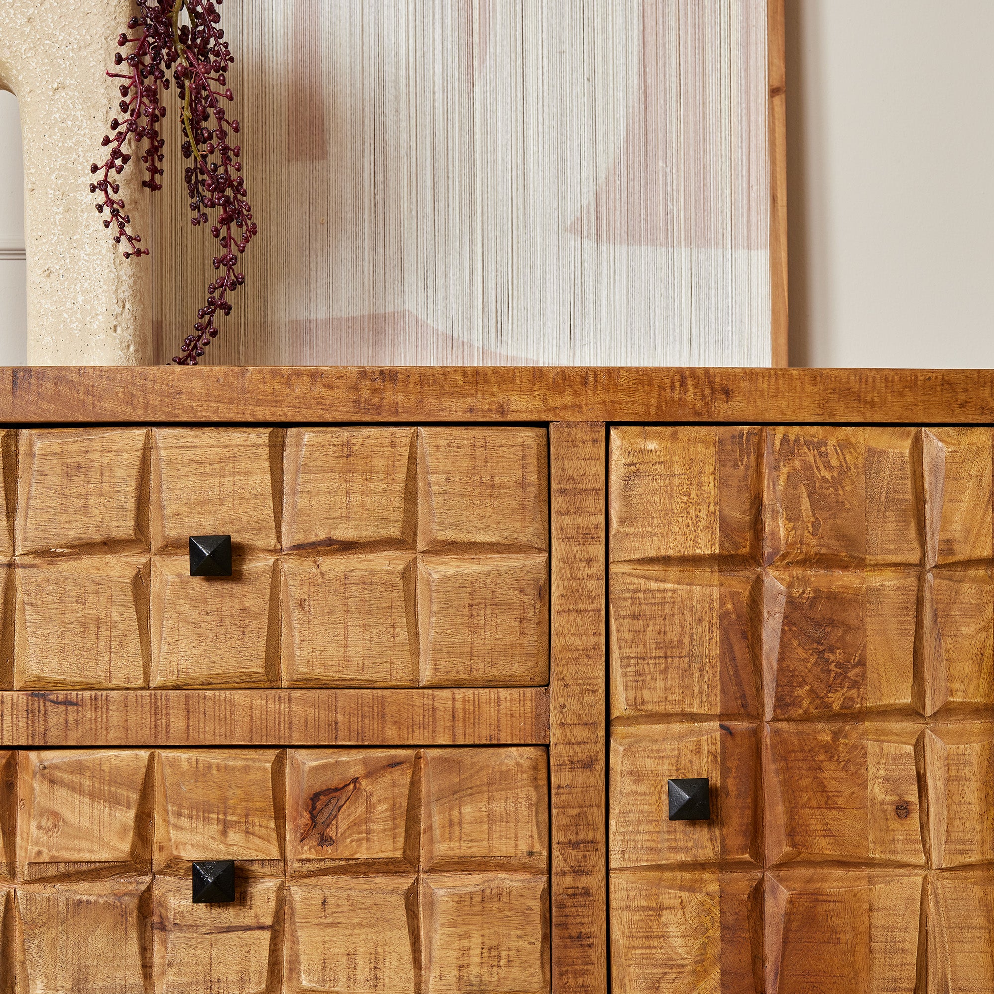 Dressoir Brandy Naturel Mangohout 160 cm