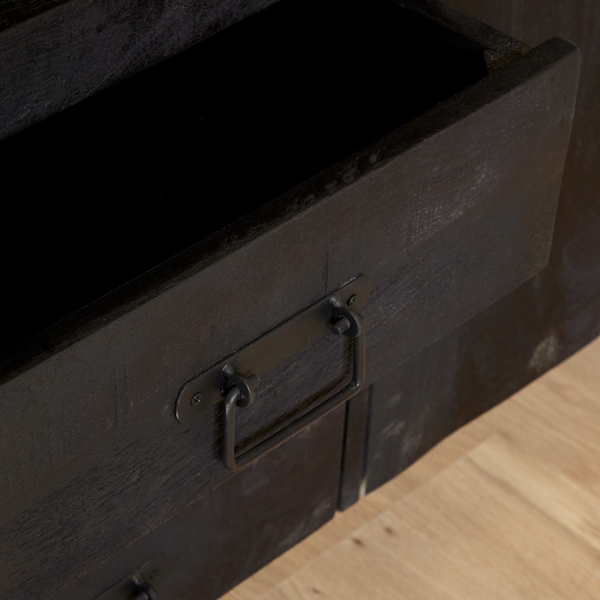 Dressoir Boaz Zwart Mangohout 135 cm