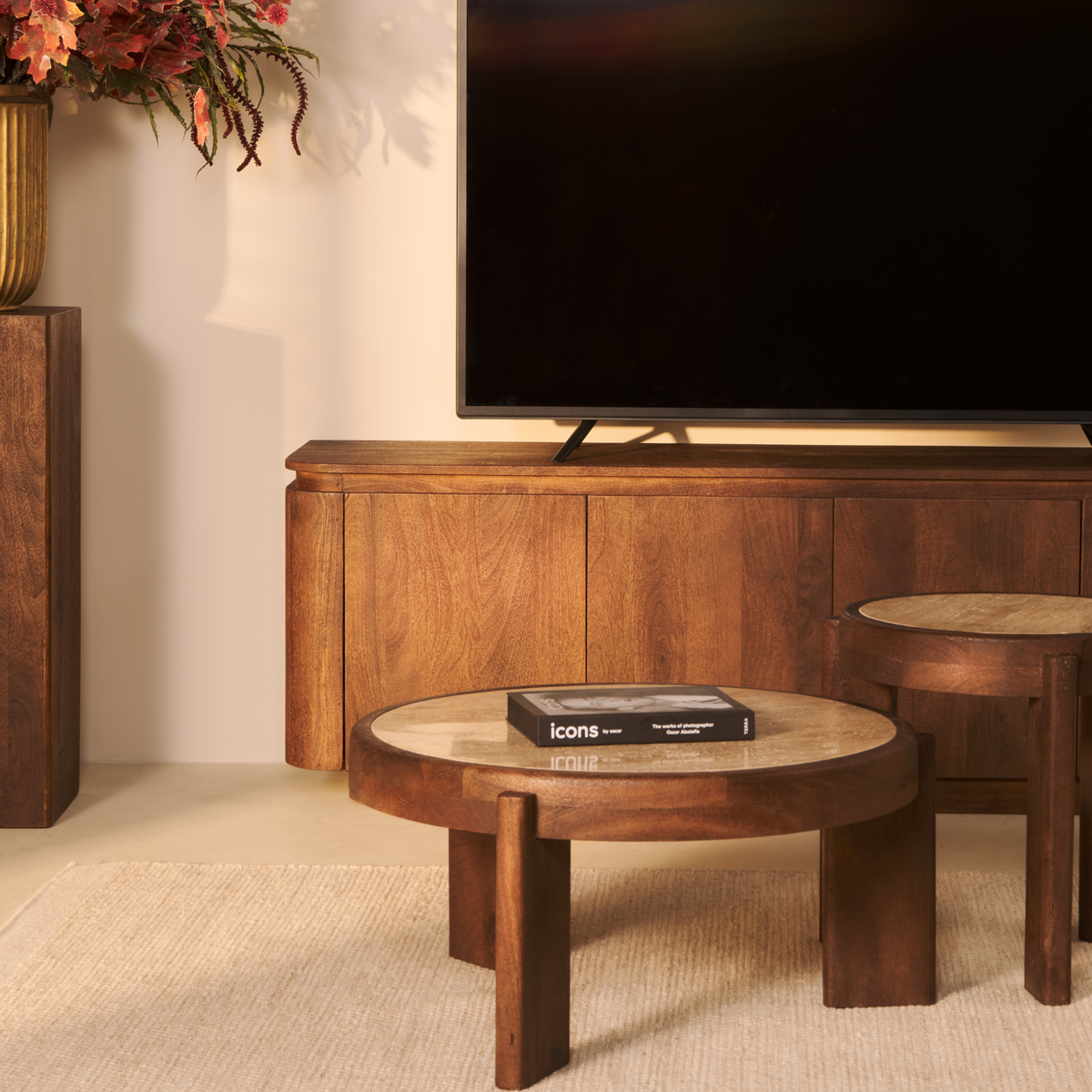 TV-meubel Bora - 210 cm Bruin