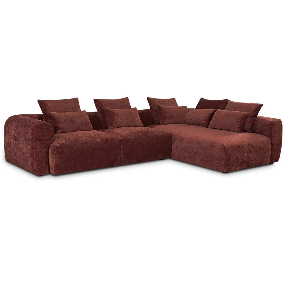 Hoekbank June - Burgundy links