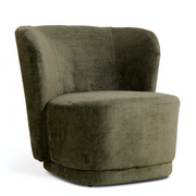 Fauteuil Claire - Vintage Groen - fauteuil in stof, vooraanzicht