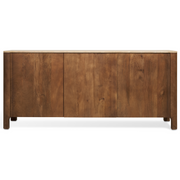 Dressoir Nova - Bruin Marmer 180 cm - dressoir van mangohout met marmer, vooraanzicht
