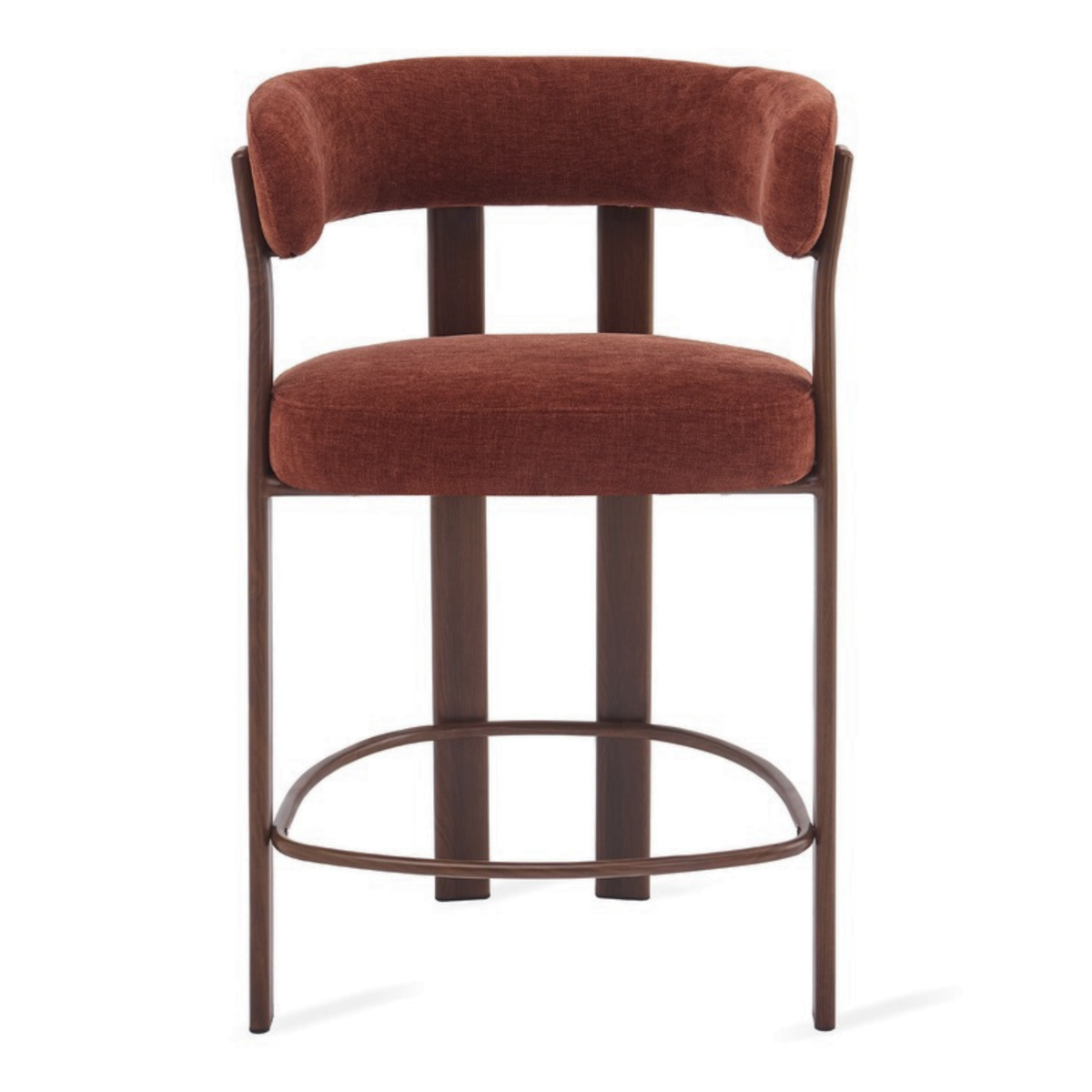 Barkruk Rose - Burgundy met armleuning