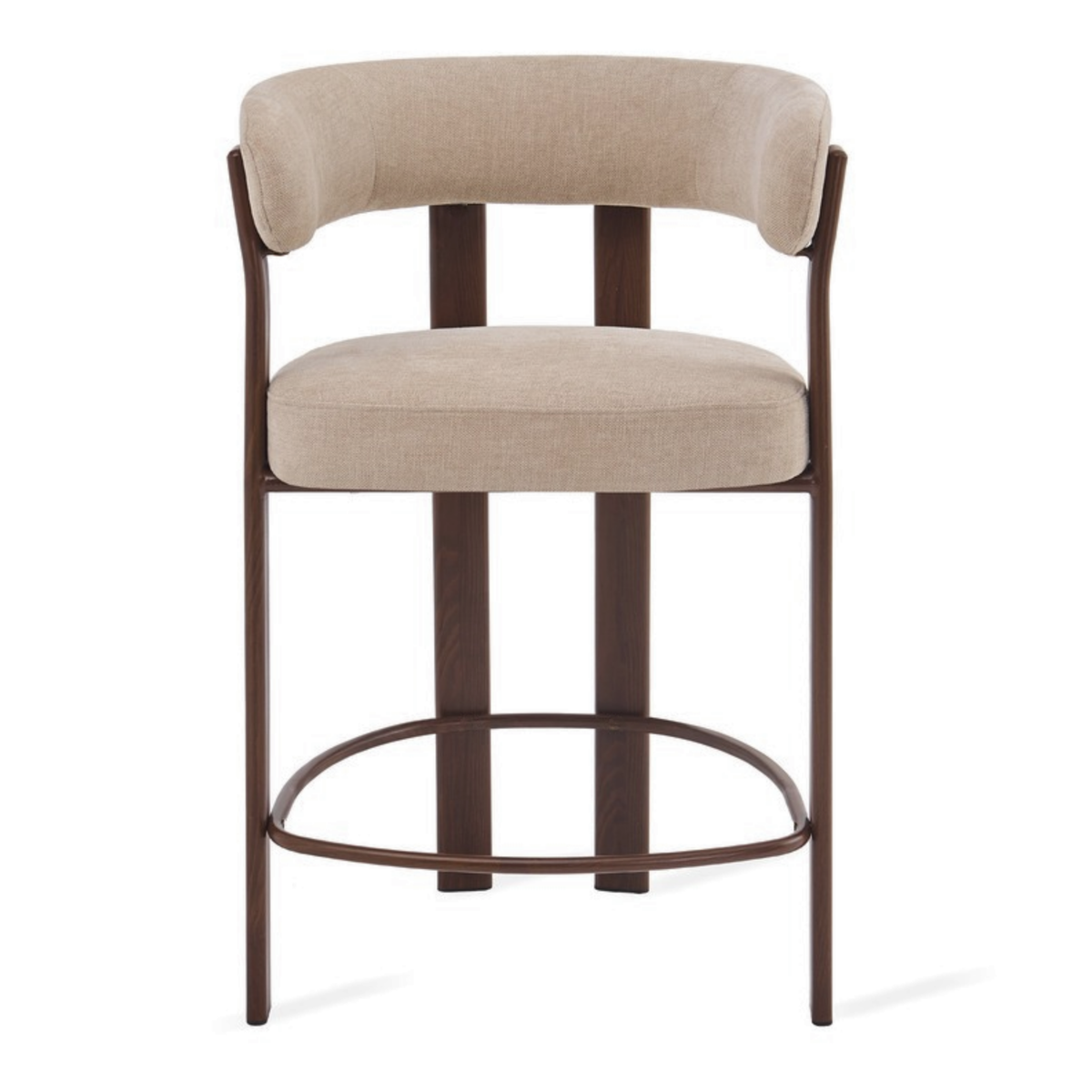 Barkruk Rose - Beige met armleuning