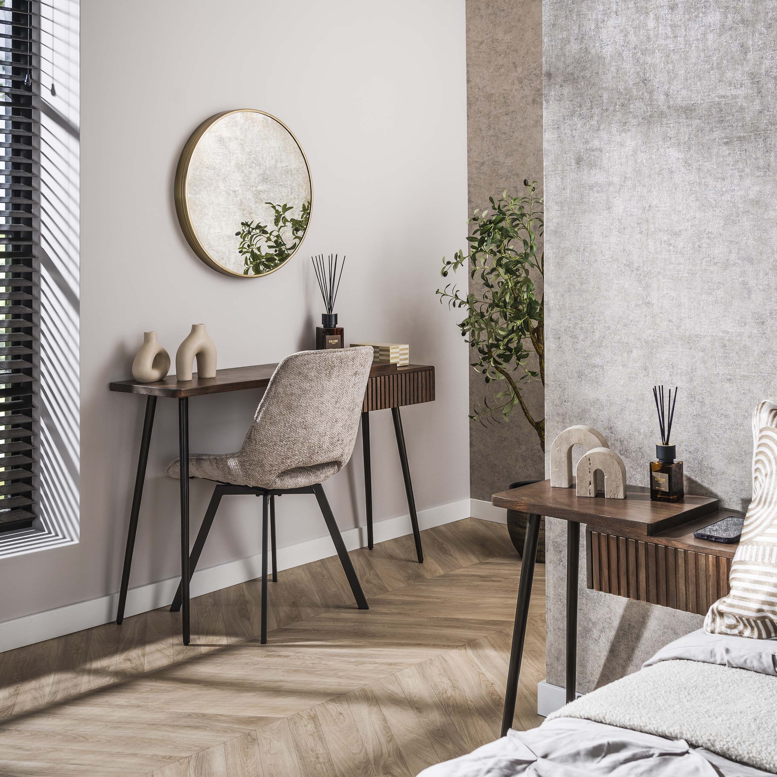 Hal Kaptafel Carve 1 Lade Massief Acacia Bruin