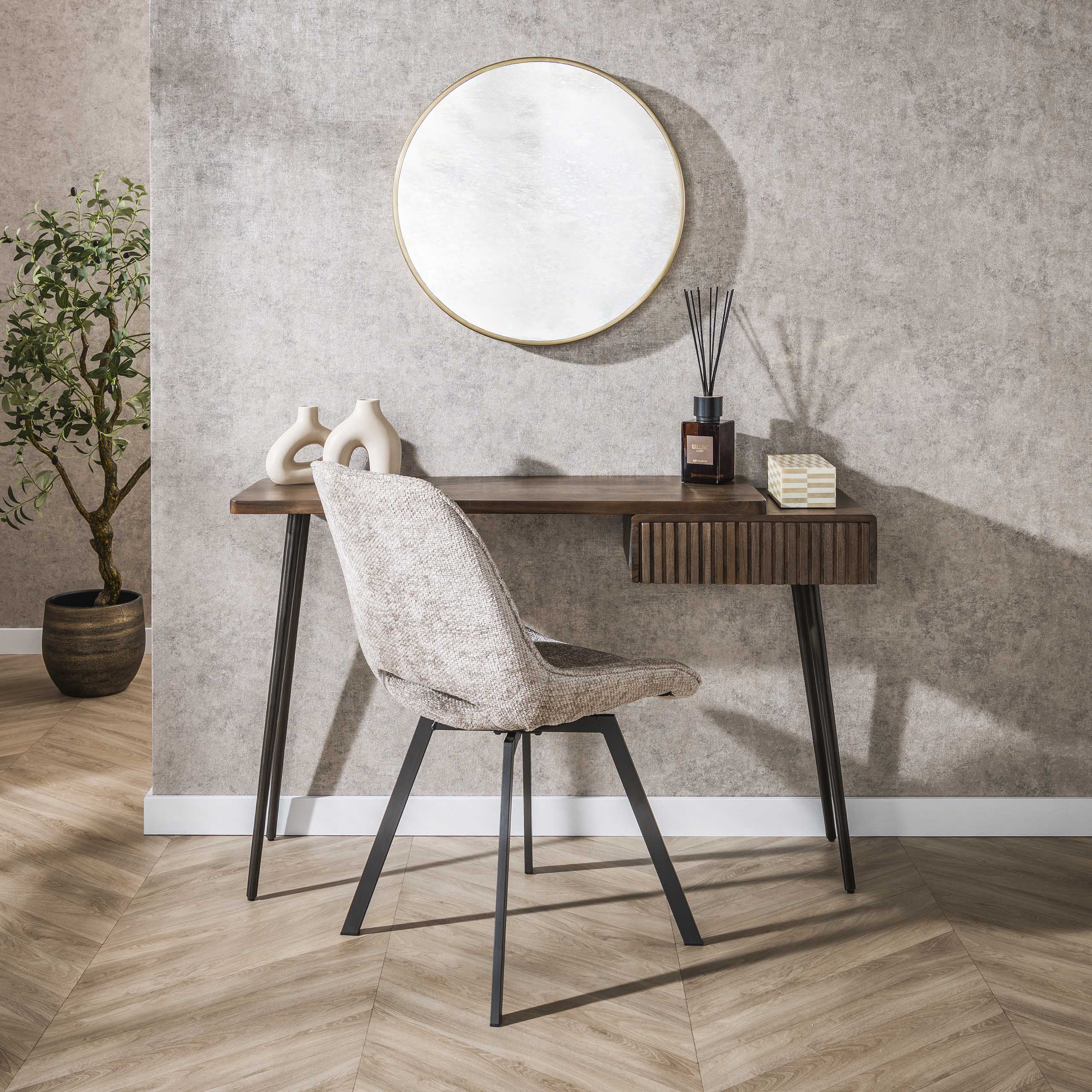 Hal Kaptafel Carve 1 Lade Massief Acacia Bruin