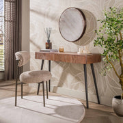 Hal-/kaptafel Carve 3 lades / Massief acacia bruin