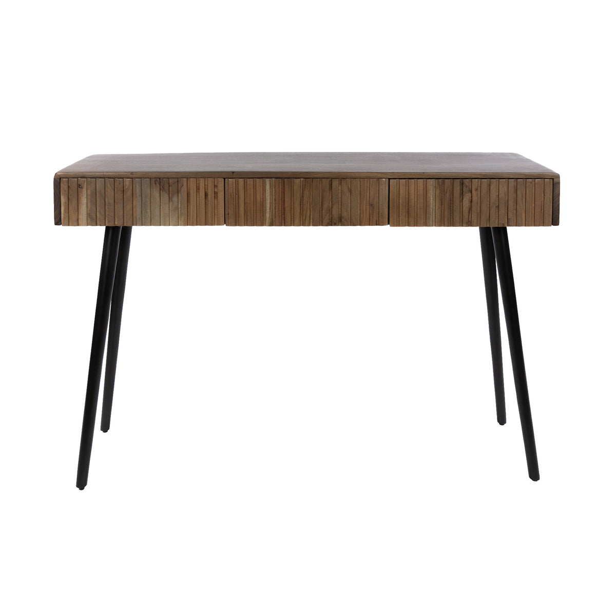 Hal-/kaptafel Carve 3 lades / Massief acacia bruin