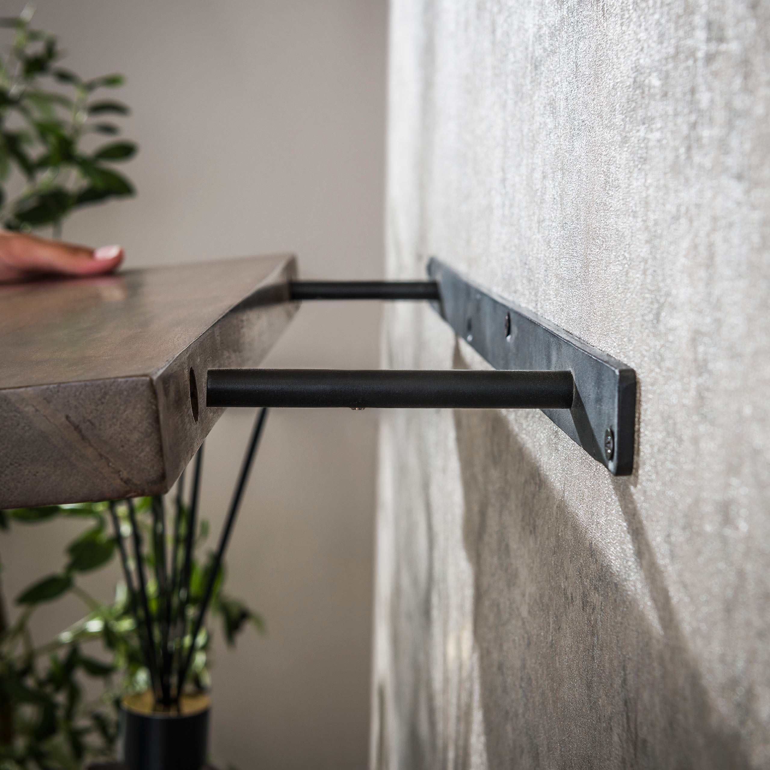 Wandplank Carve 60Cm Massief Acacia Bruin