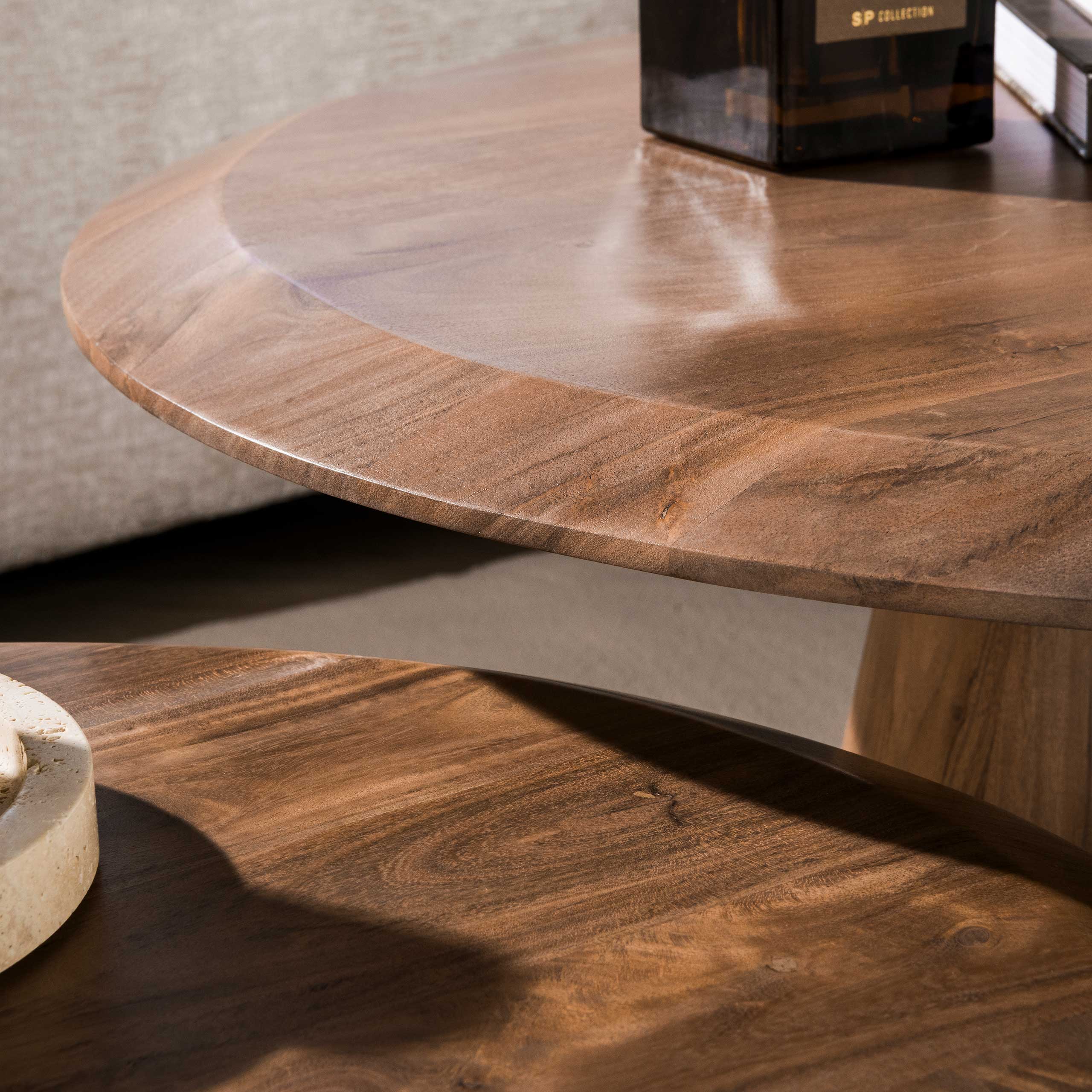 Salontafel Rona set van 2 / Massief acacia bruin
