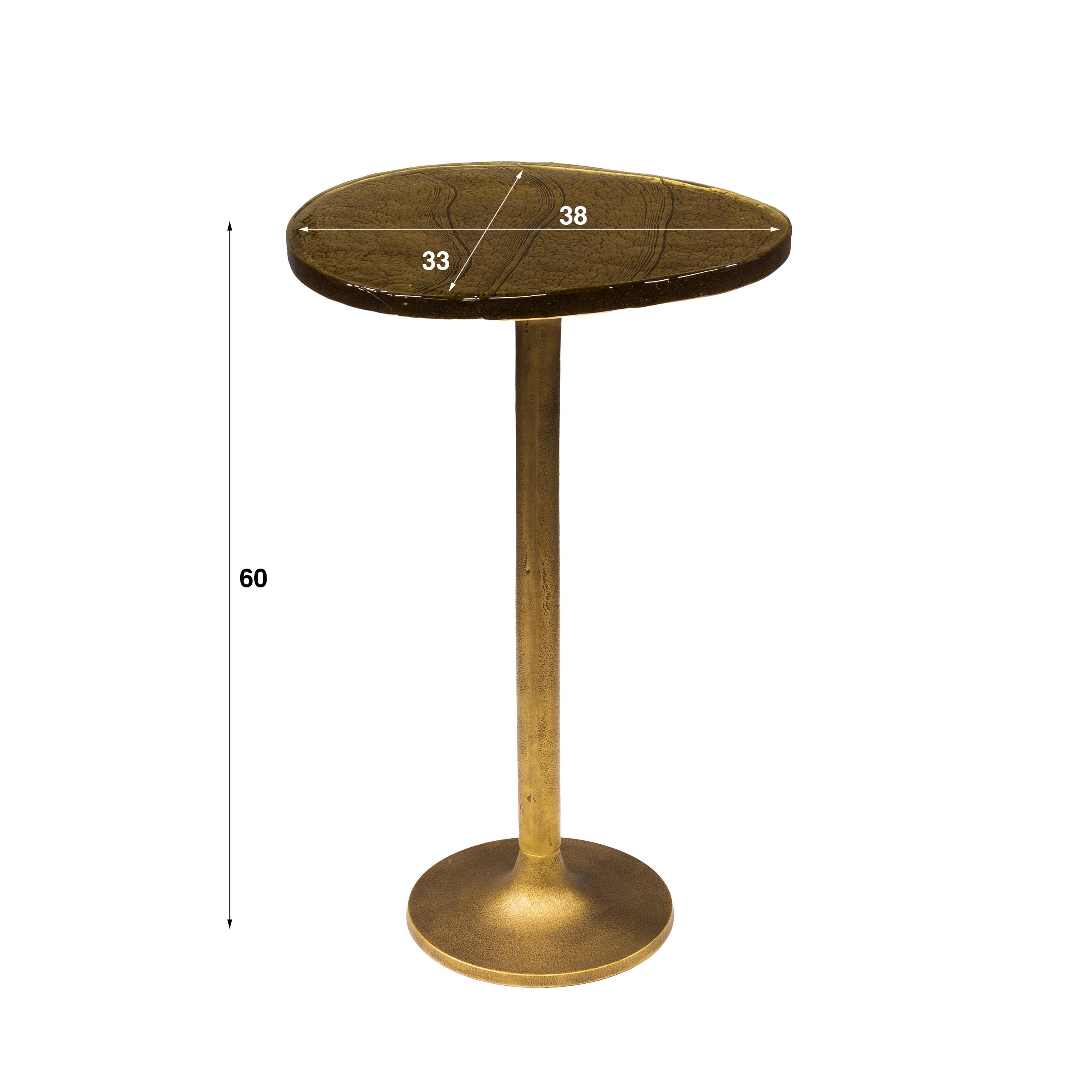Bijzettafel Eclipse Hoog Antiek Goud