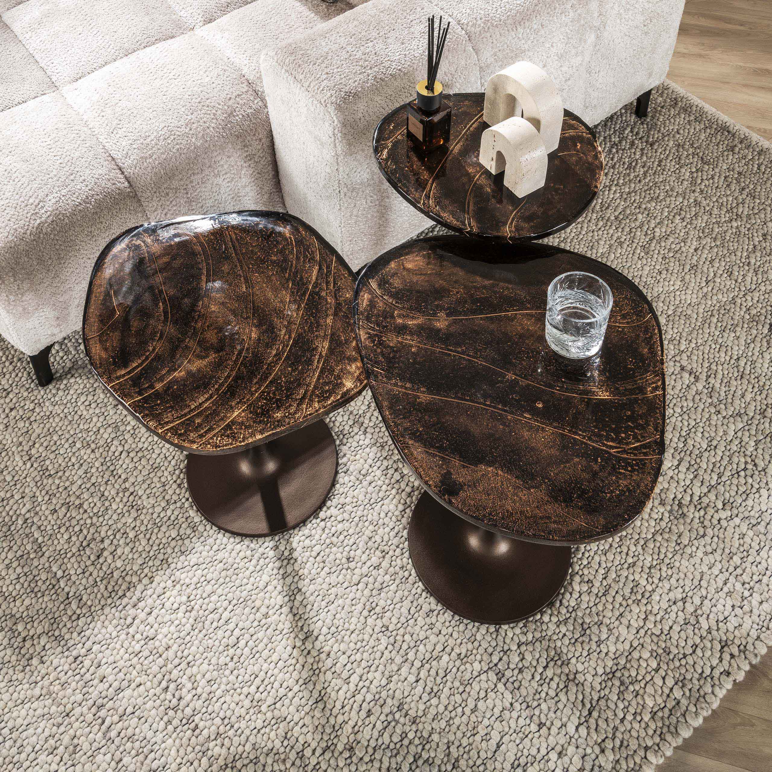 Bijzettafel Eclipse Middel Antiek Koper