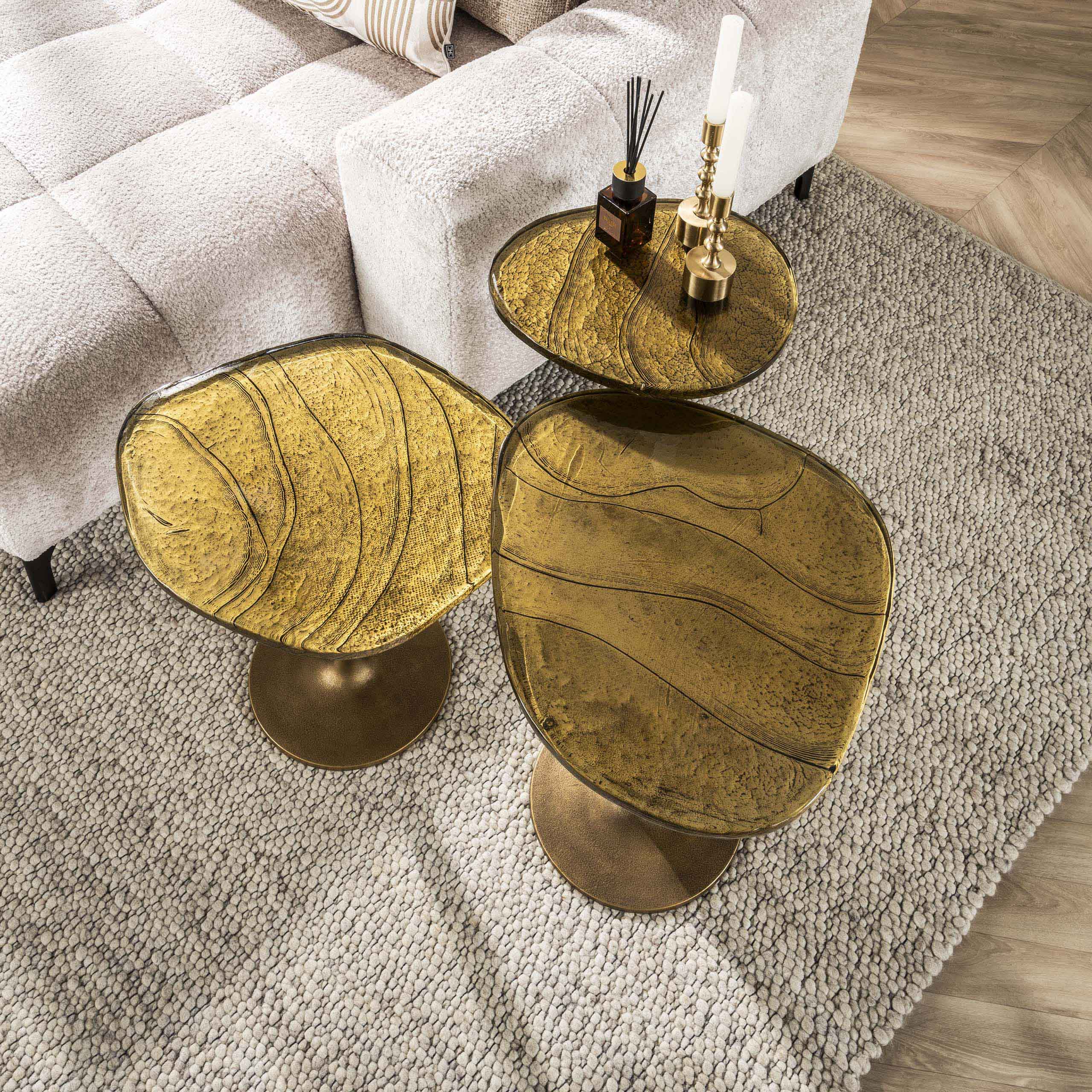 Bijzettafel Eclipse Laag Antiek Goud