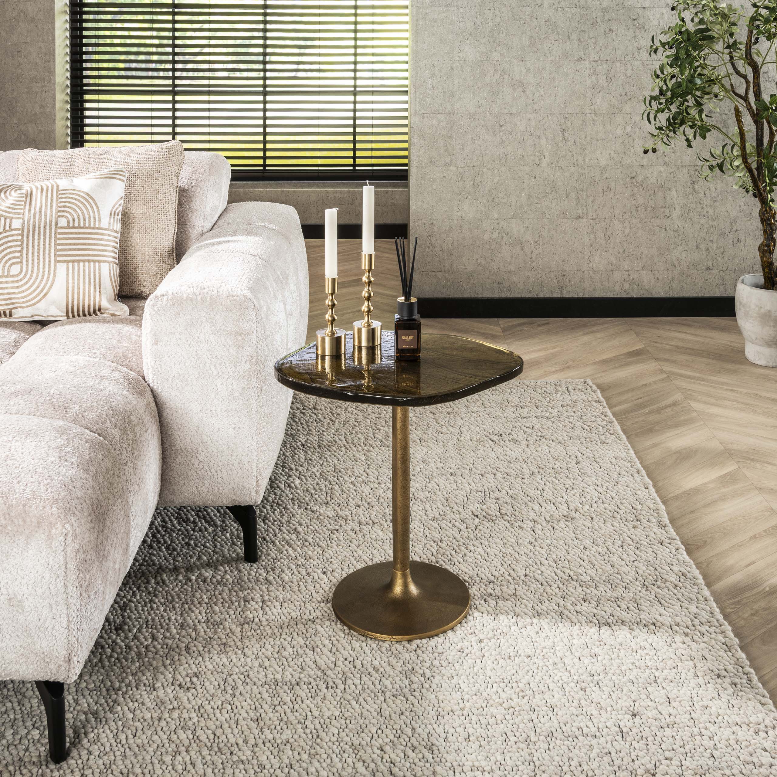 Bijzettafel Eclipse Laag Antiek Goud