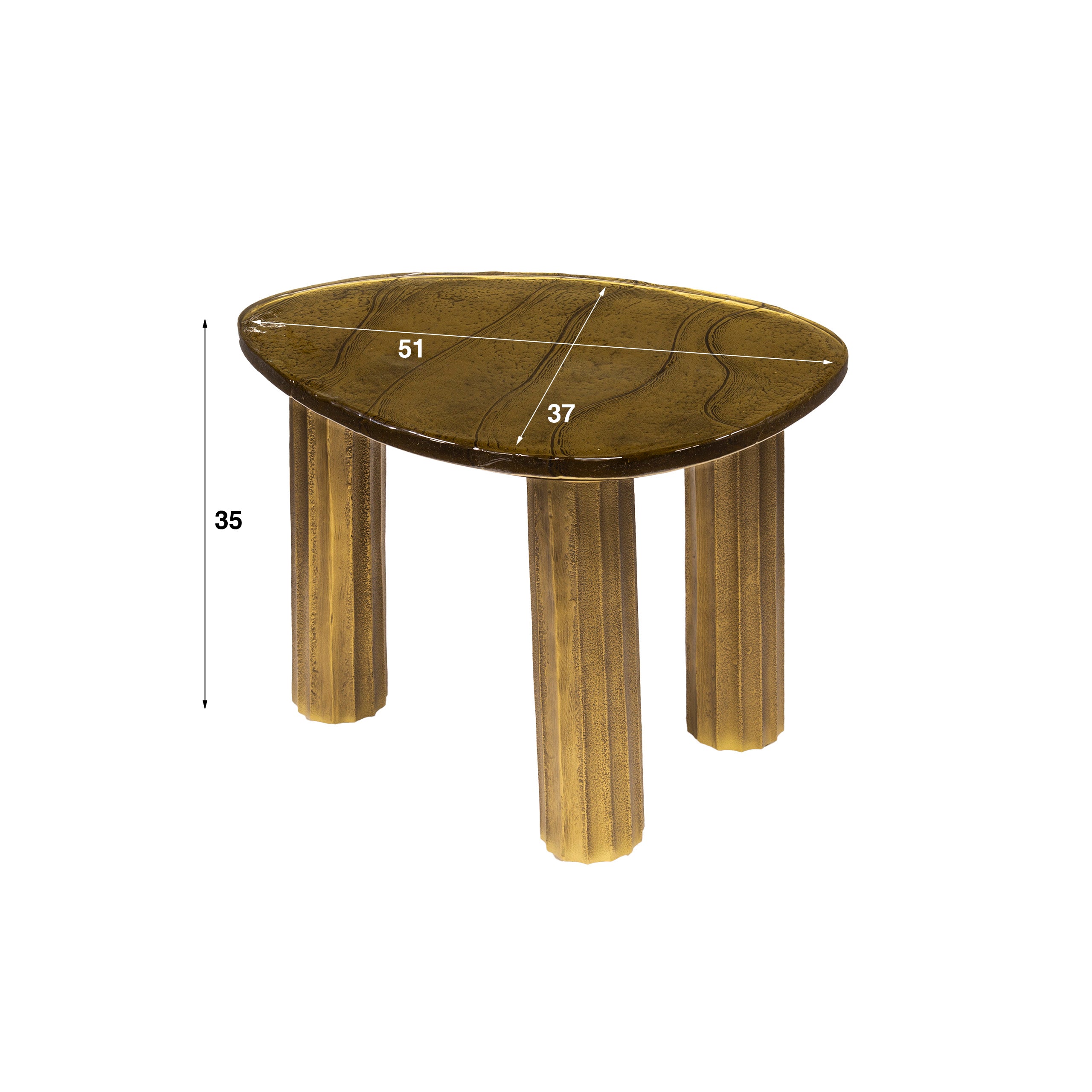 Salontafel Eclipse S Antiek Goud