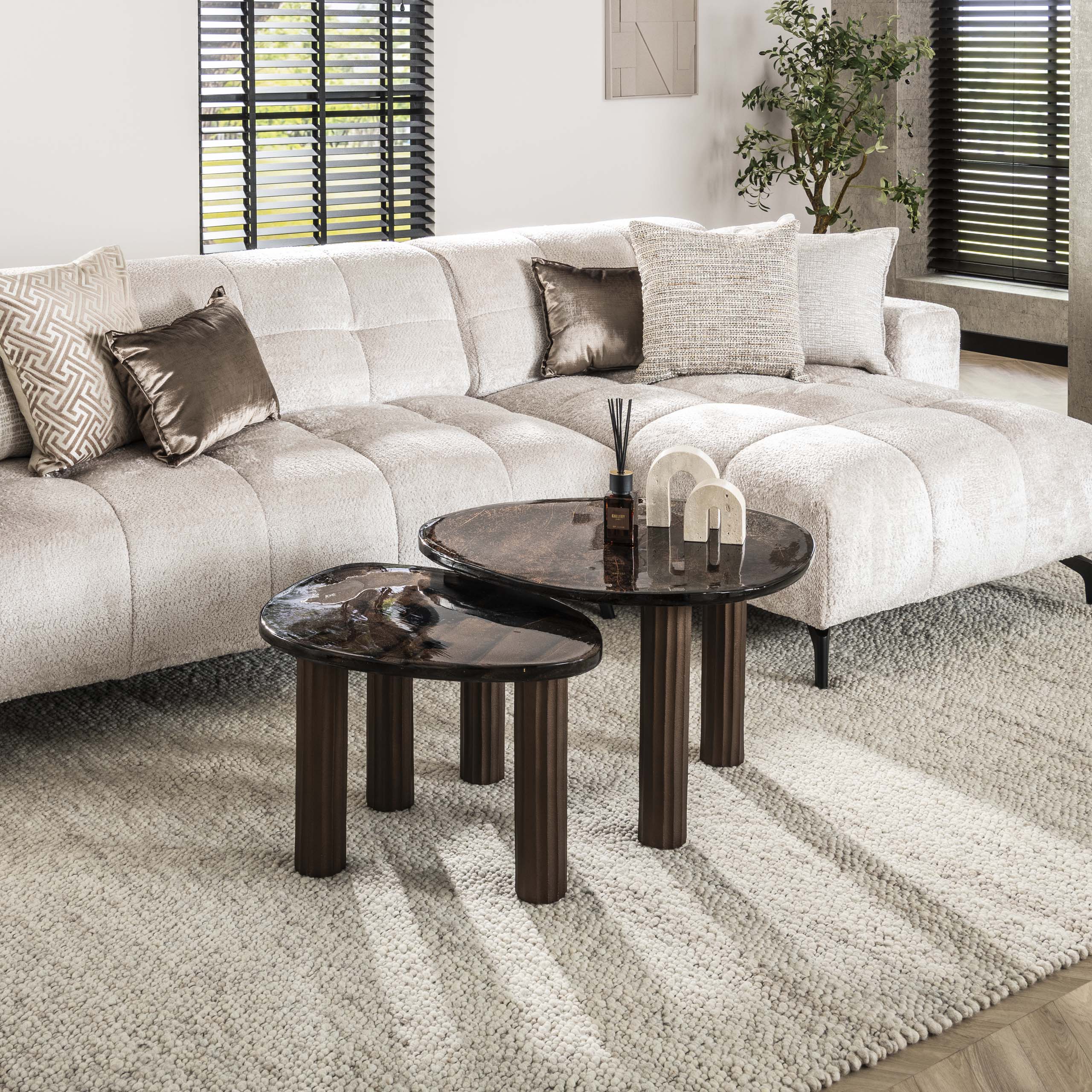 Salontafel Eclipse L Antiek Koper