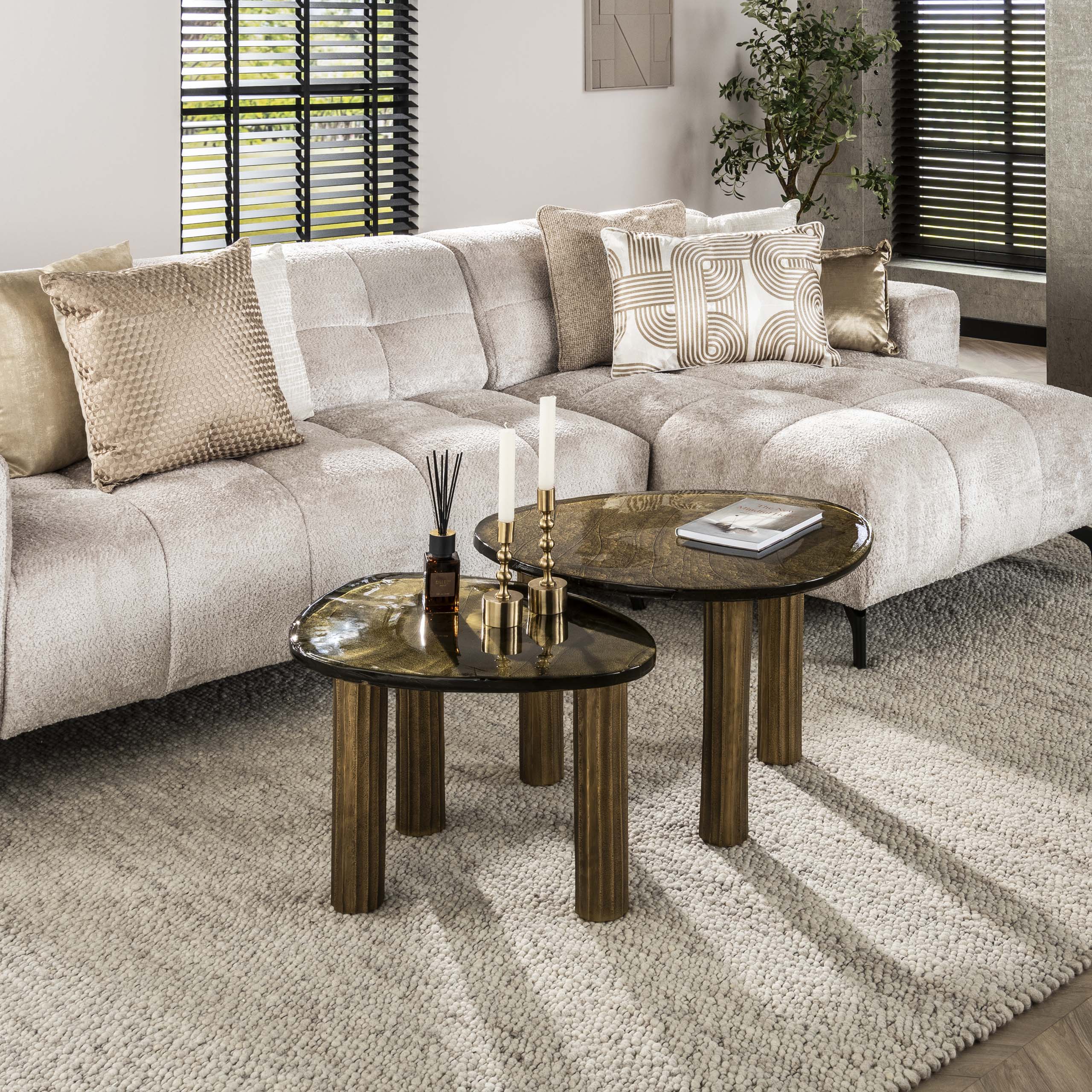 Salontafel Eclipse L Antiek Goud
