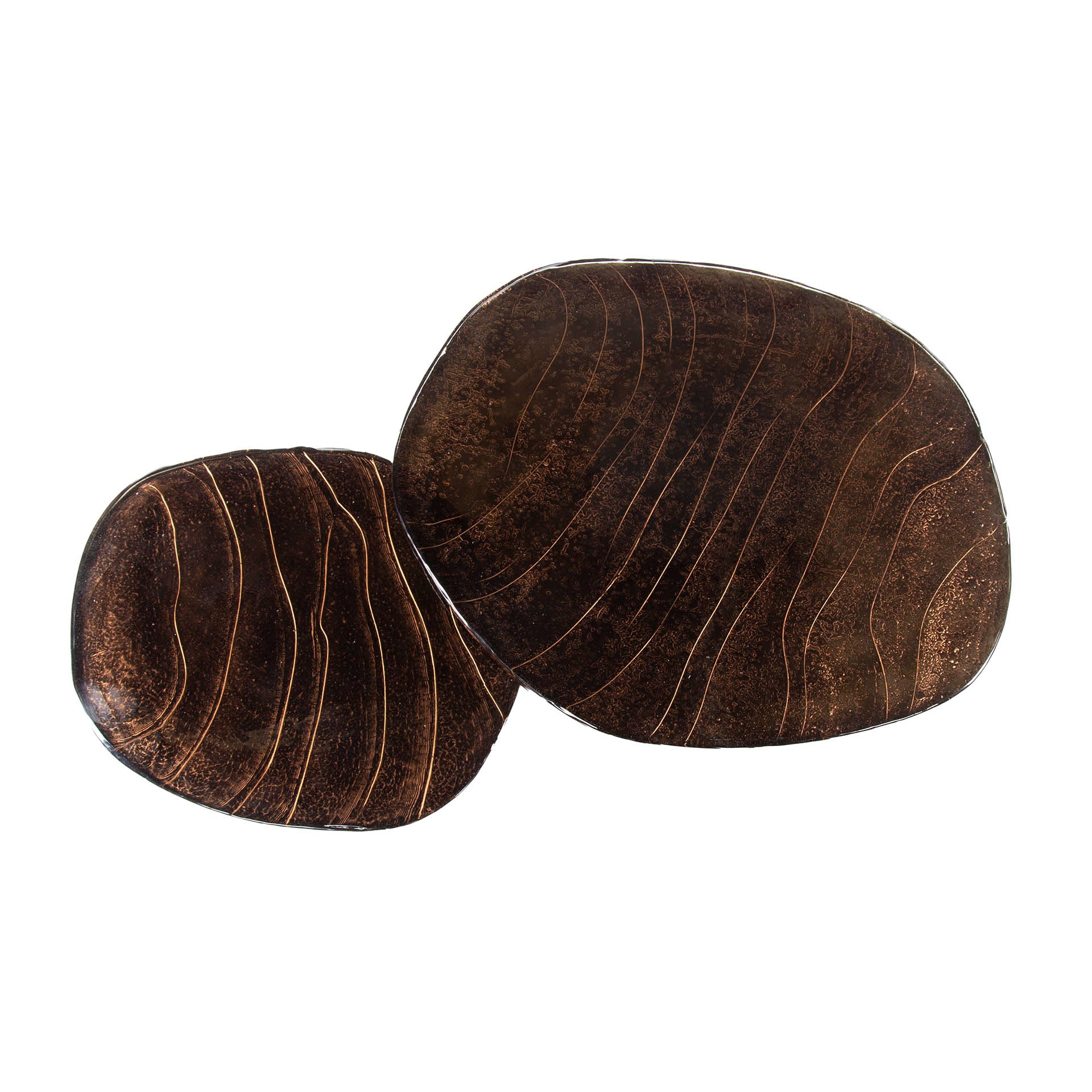 Salontafel Eclipse Set Van 2 Antiek Koper