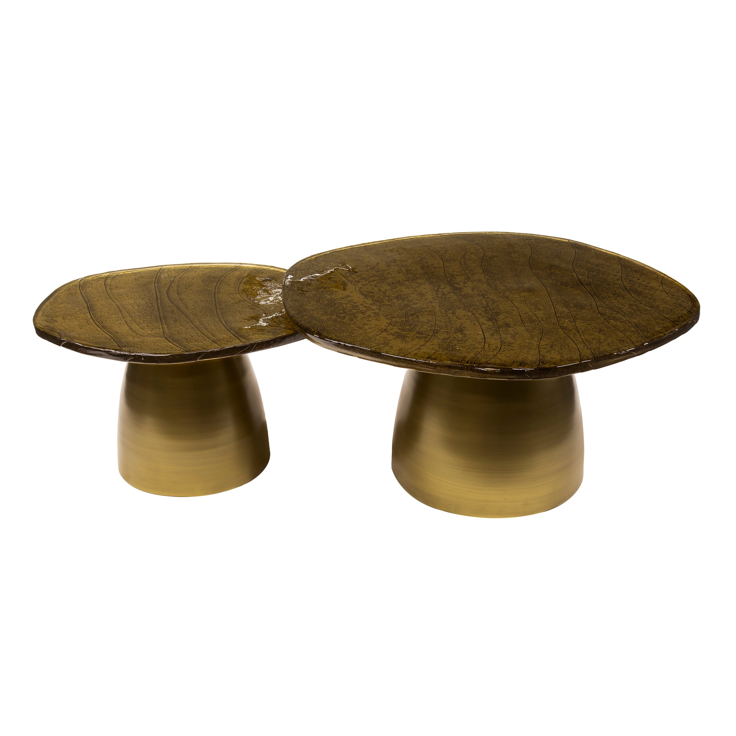 Salontafel Eclipse Set Van 2 Antiek Goud