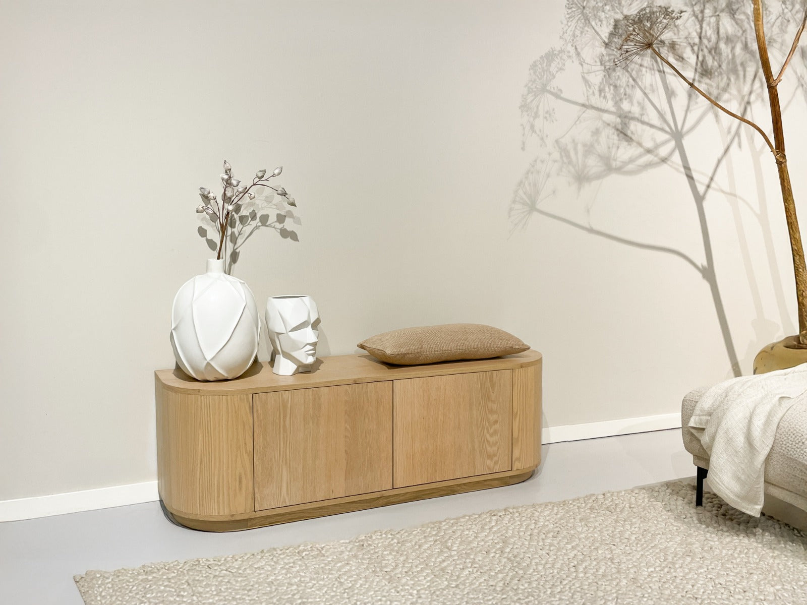 TV-meubel Novero - Naturel - 140 x 45 cm - Eiken