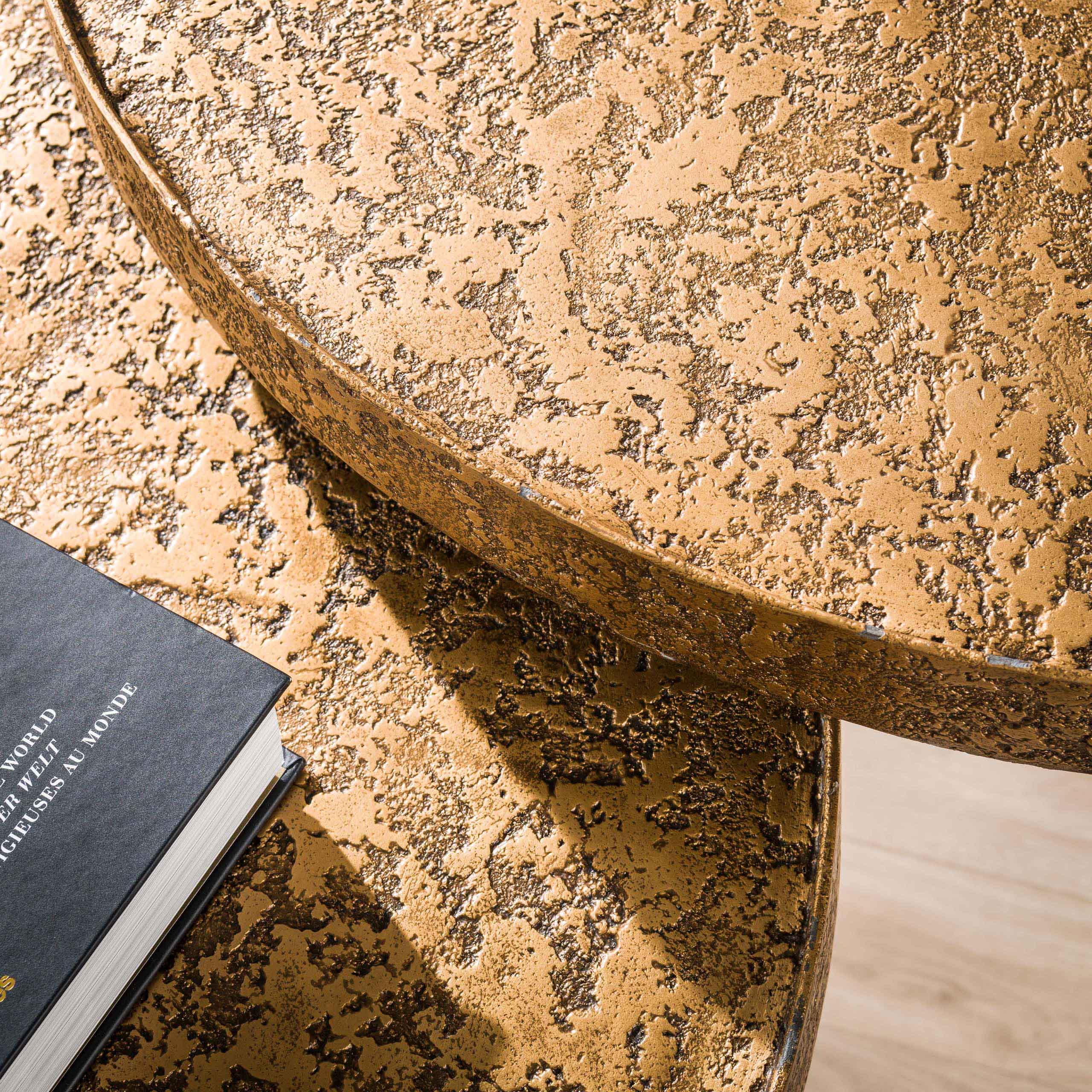 Salontafel Metallic Rond Set Van 2 Antiek Brons