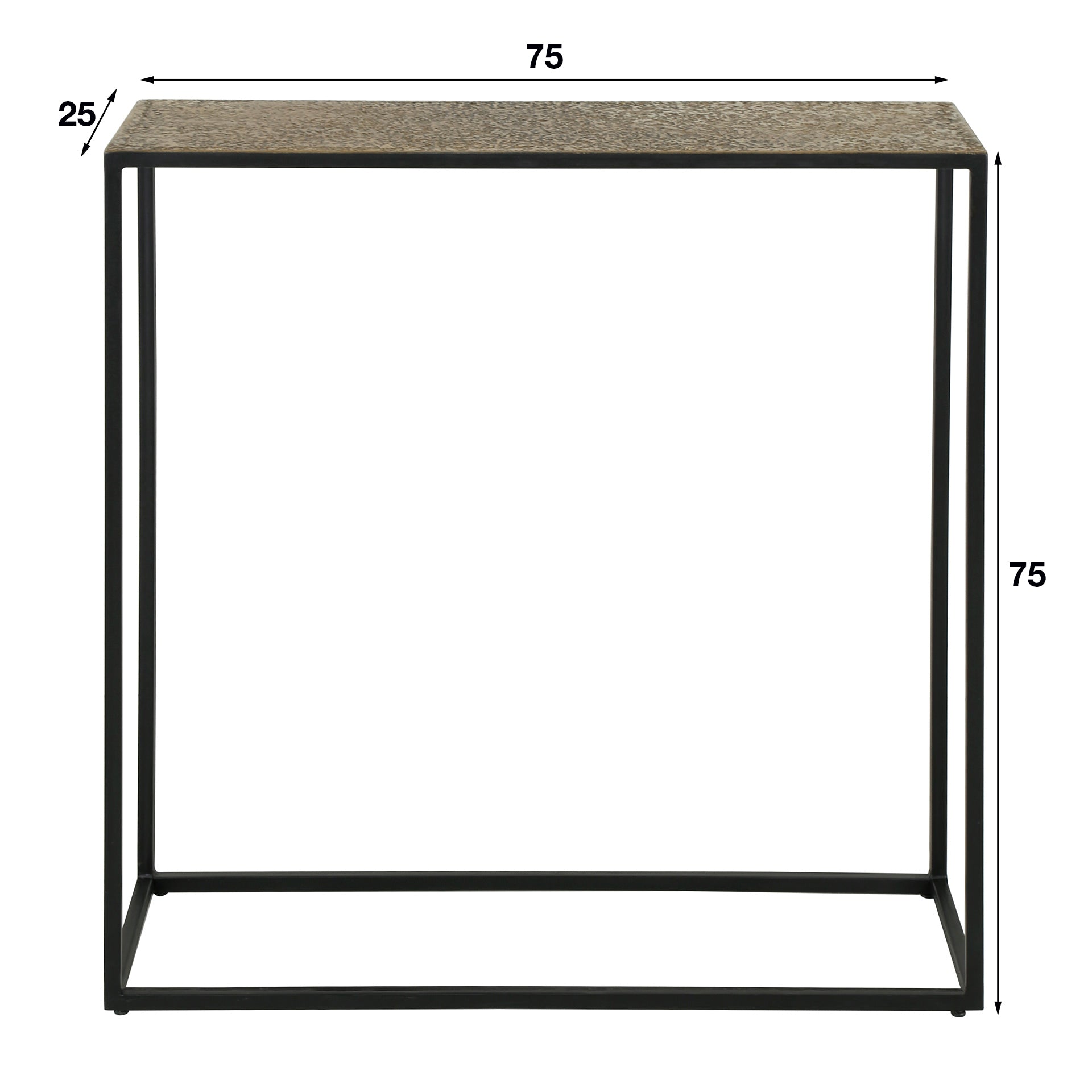 Haltafel Metallic Antiek Brons