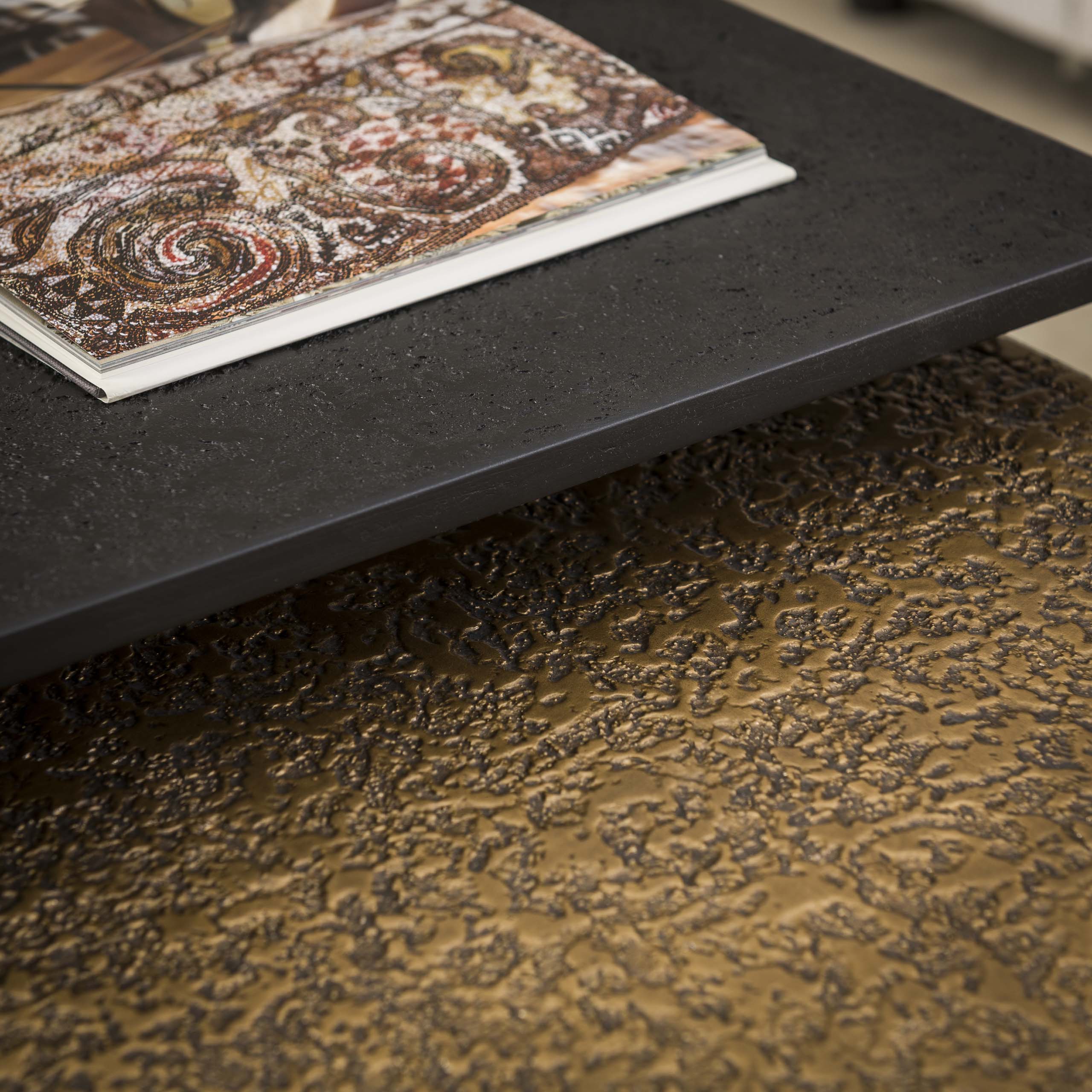Salontafel Metallic Rechthoekig Set Van 2 Grijs