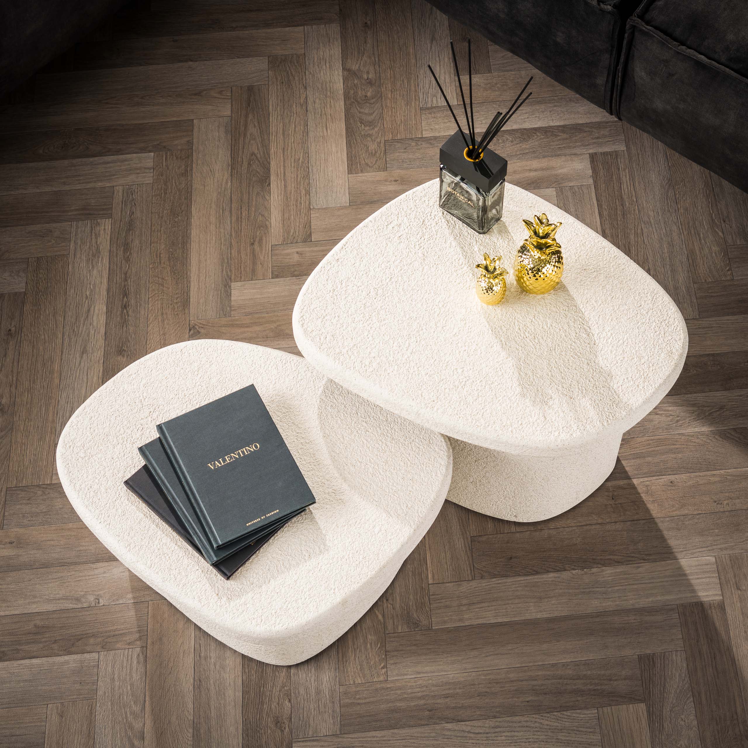 Salontafel Stone Organisch Set Van 2 Marmer Composiet