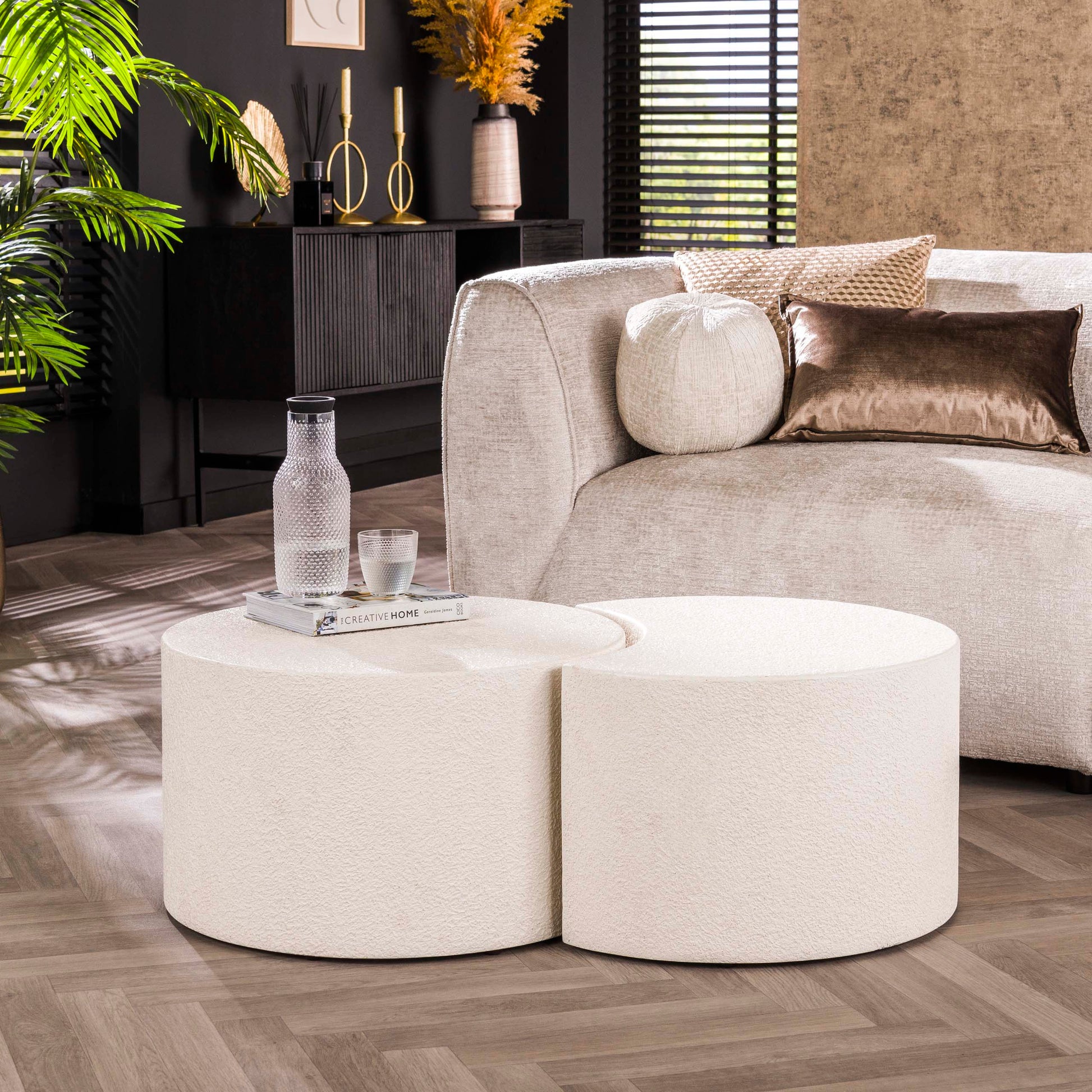 Salontafel Stone Moonset set van 2 / Marmer composiet