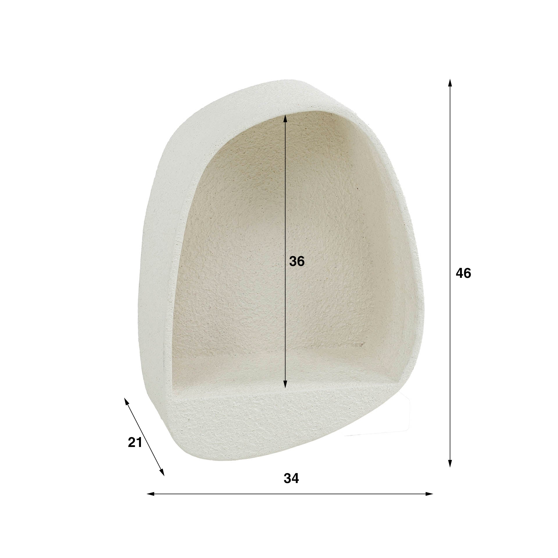 Wandschap Stone Druppel Marmer Composiet
