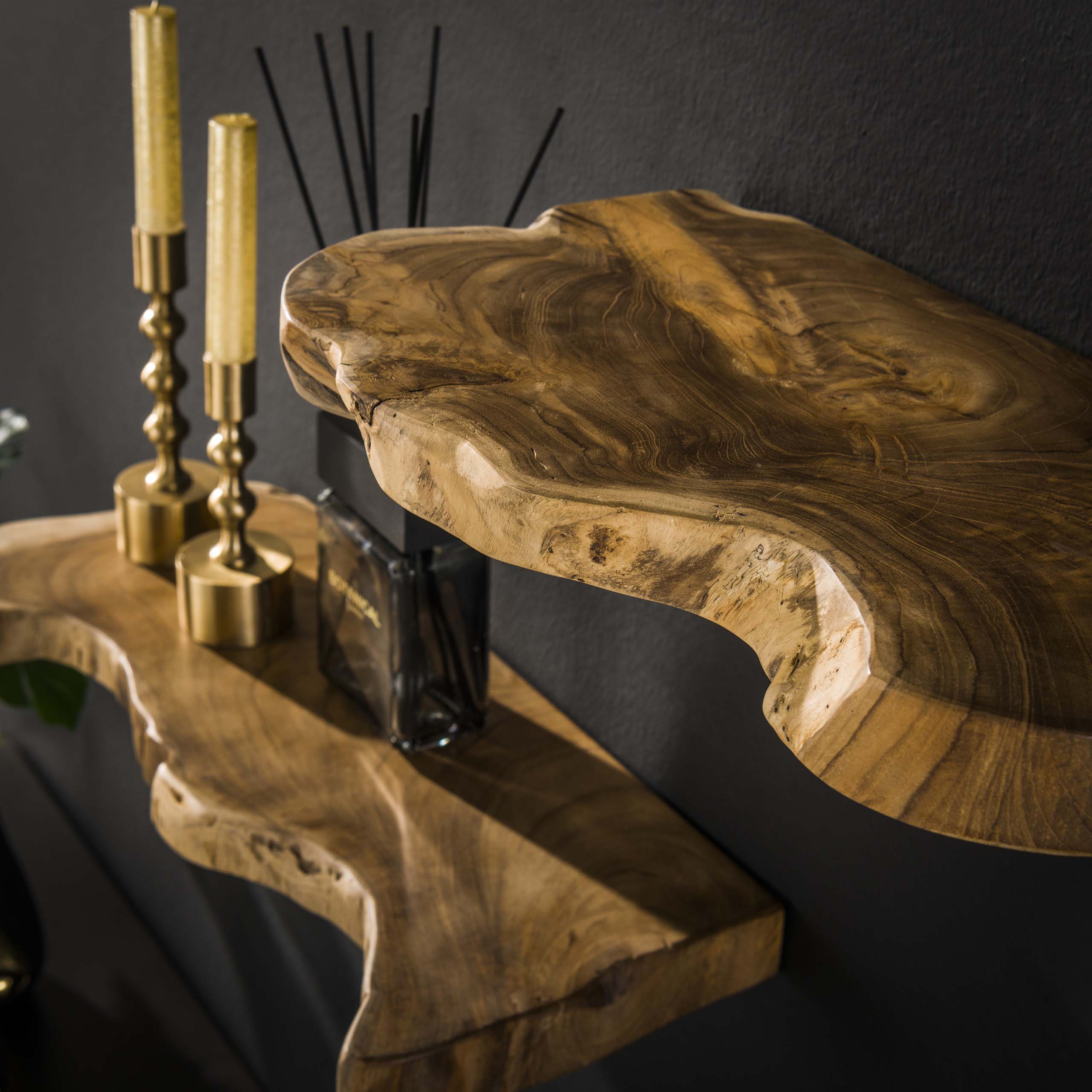 Wandschap Natural Line Set Van 3 Massief Teak