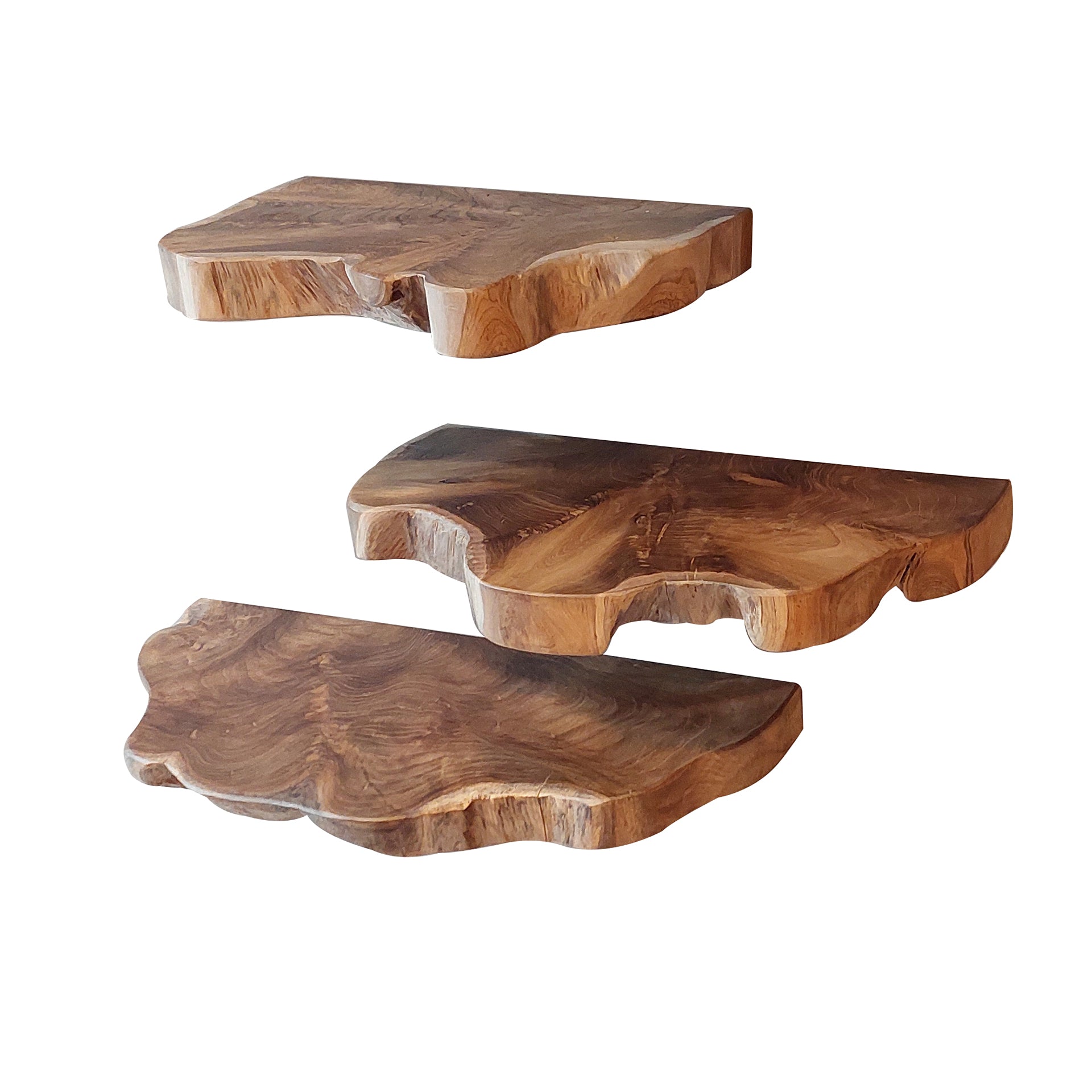 Wandschap Natural Line Set Van 3 Massief Teak