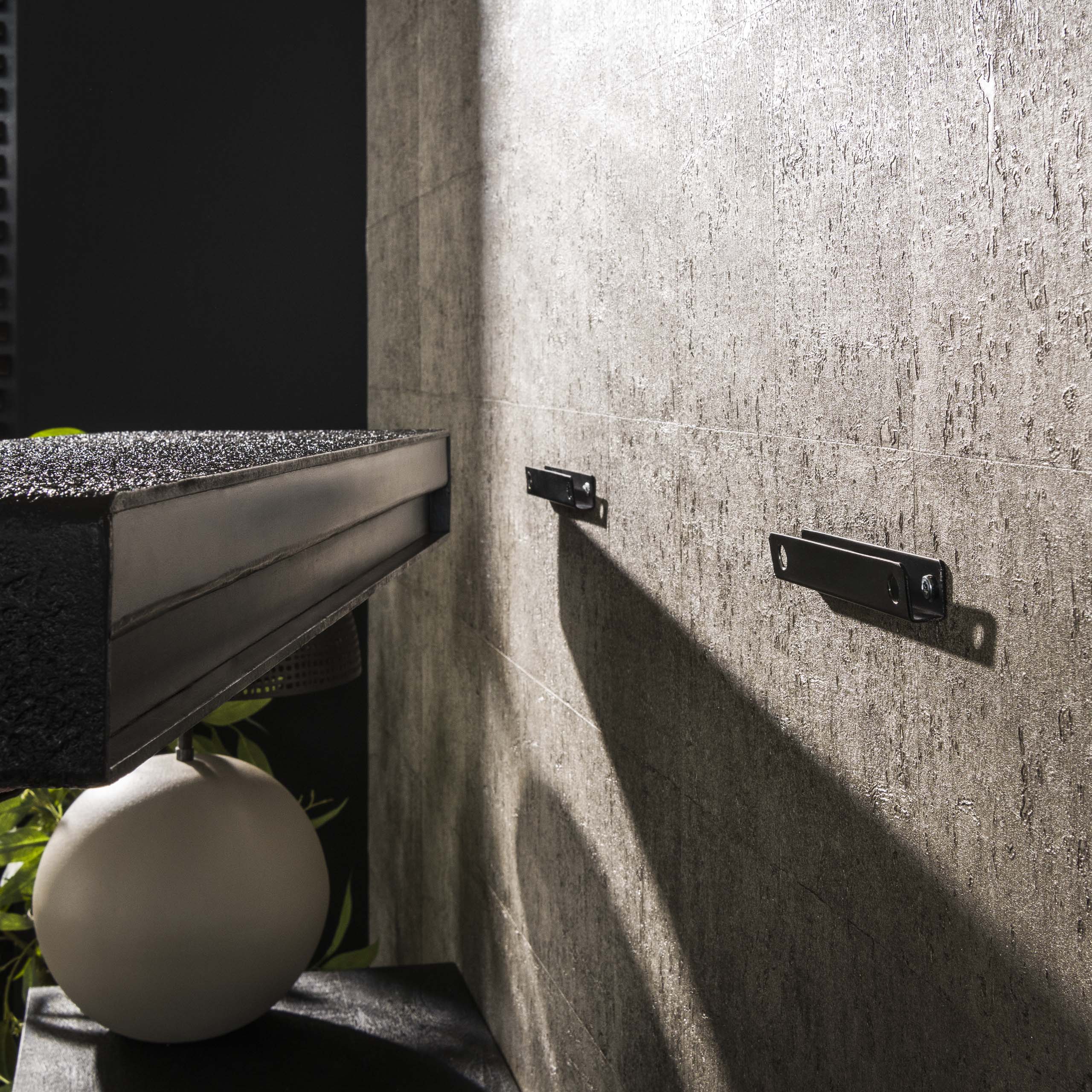 Wandplank Metallic 100Cm Grijs