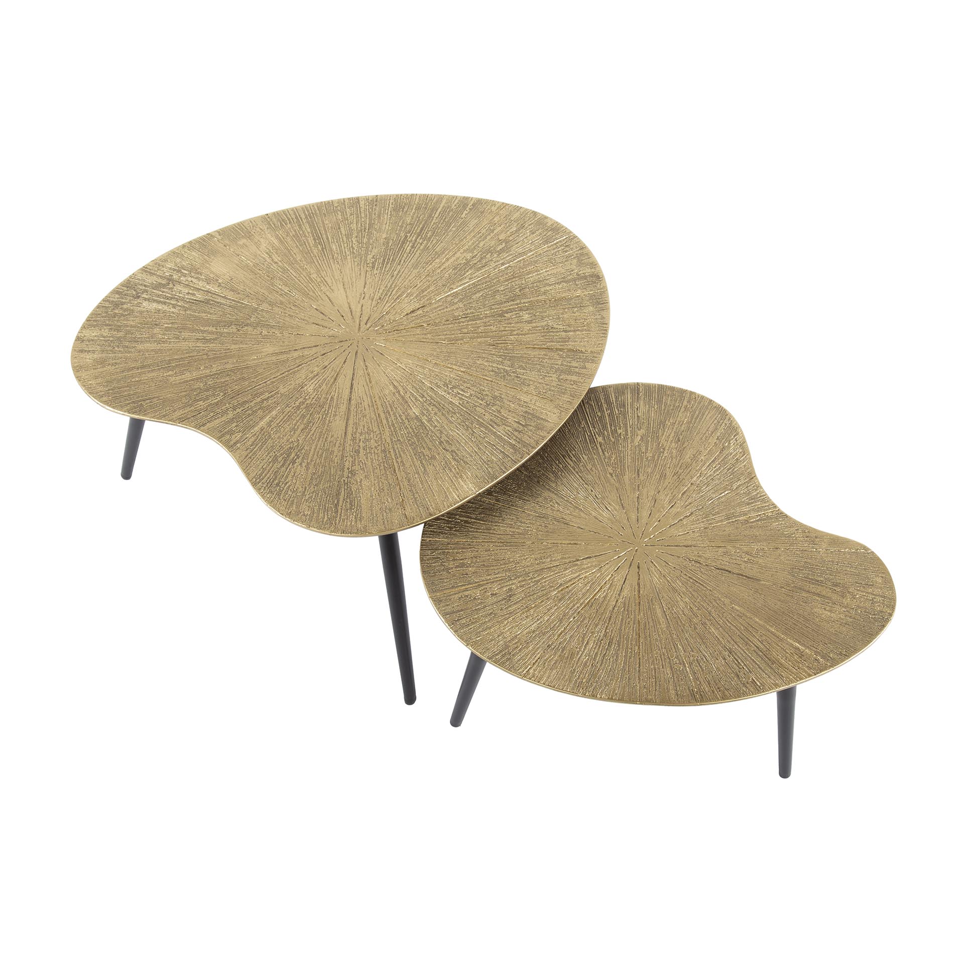 Salontafel Ray Niervormig Set Van 2 Ray Antiek Goud