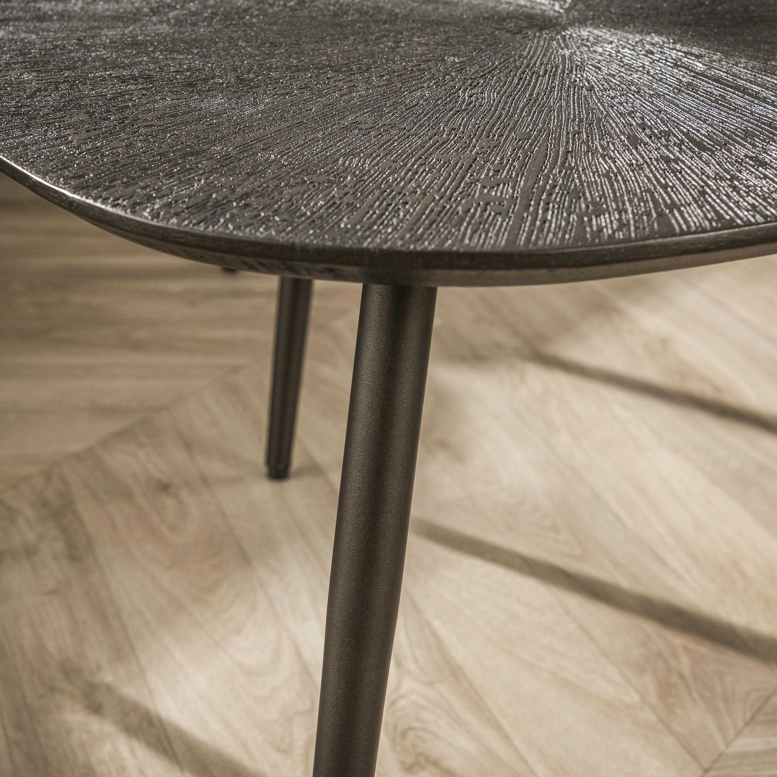 Salontafel Brown Ray Organisch Set Van 2 Donkerbruin Brons