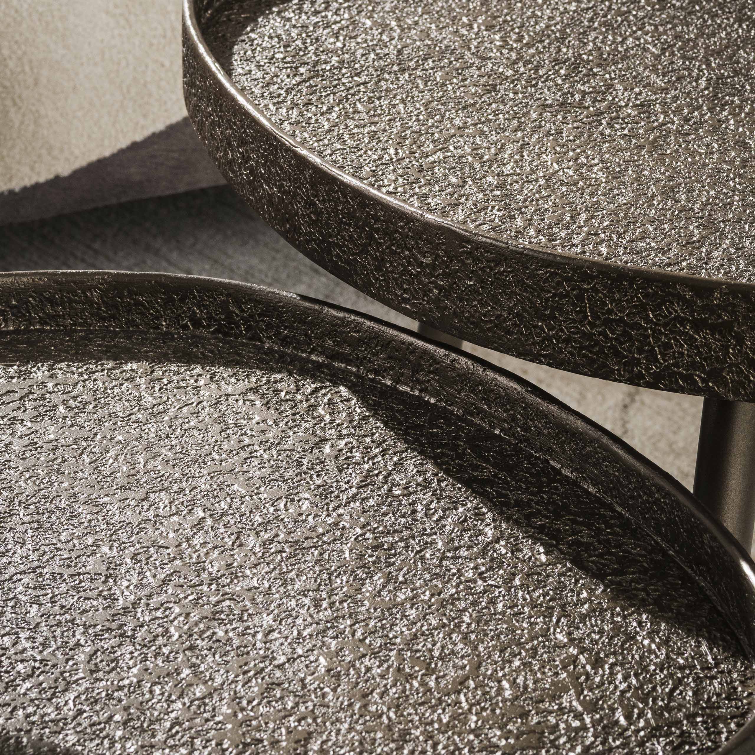 Salontafel Contour Driehoekig Set Van 2 Brons Liquid Metal