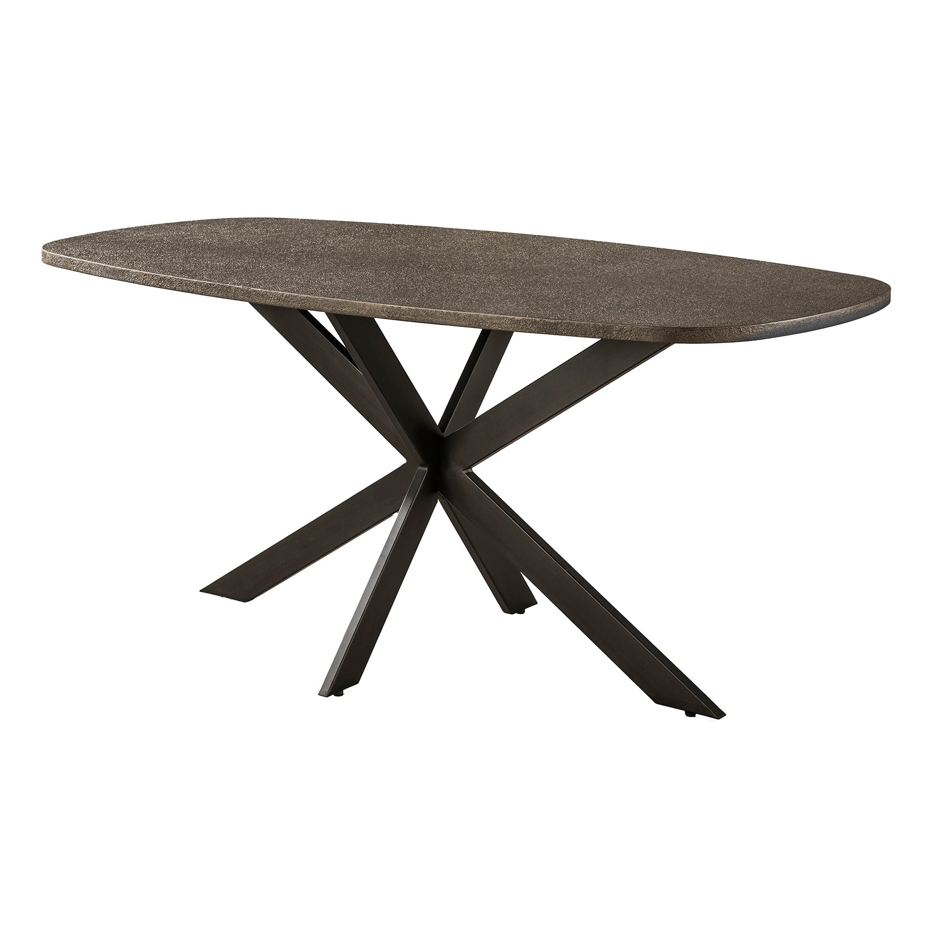 Eettafel Bronvik Deens Ovaal 180Cm Brons Liquid Metal