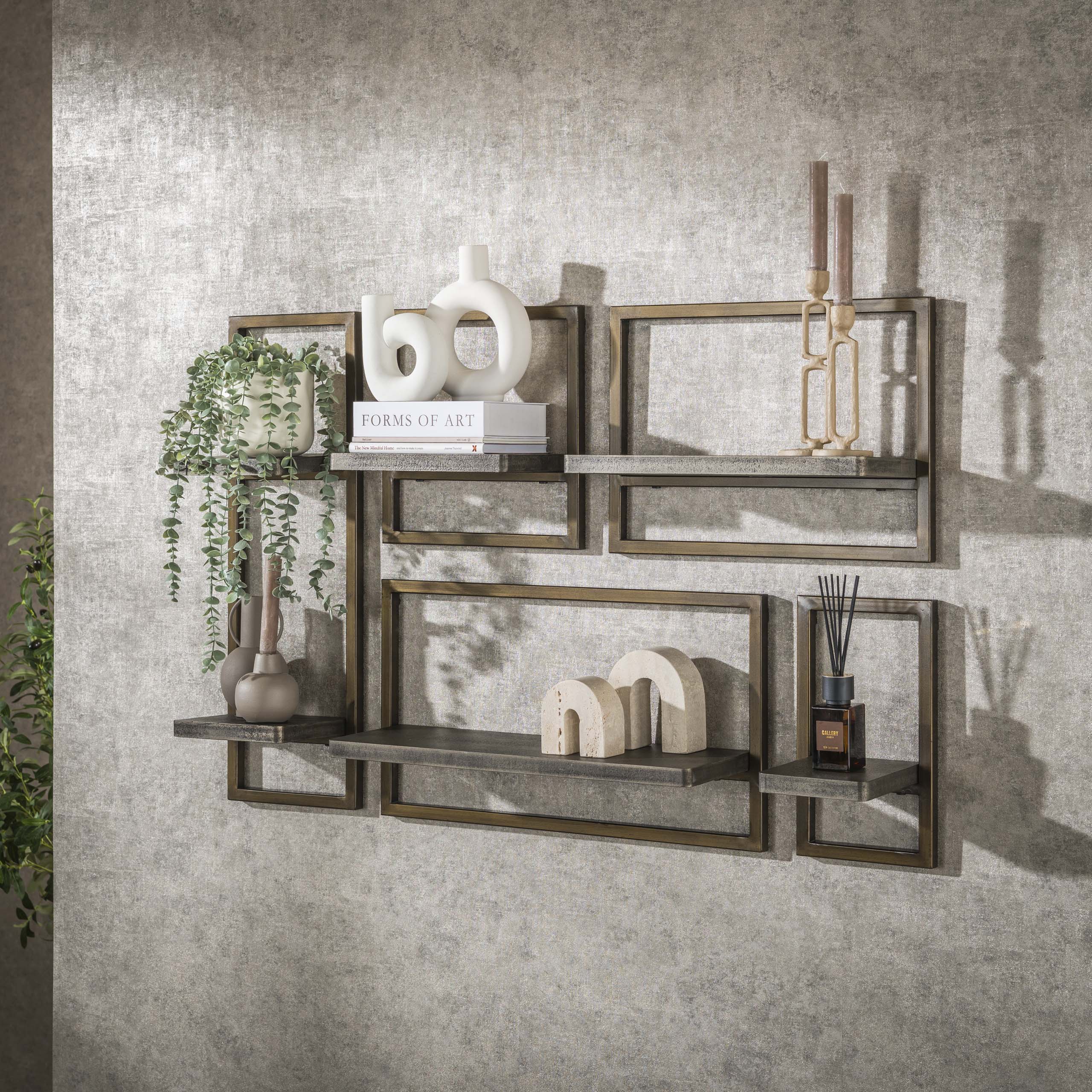 Wandschap Ferro set van 5 / Antiek brons