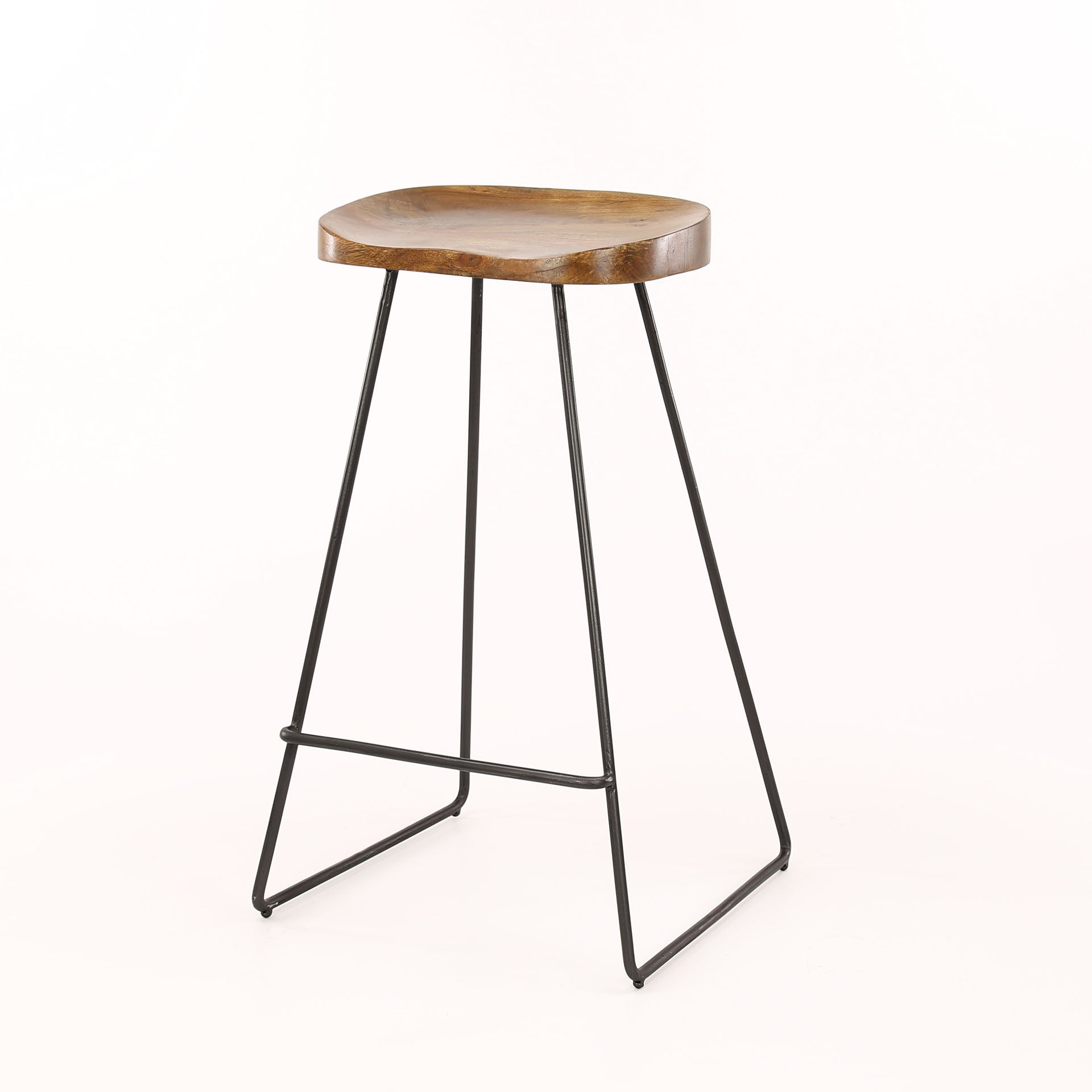 Barstoel Wooden Seat Verpakt Per 4 Massief Acacia