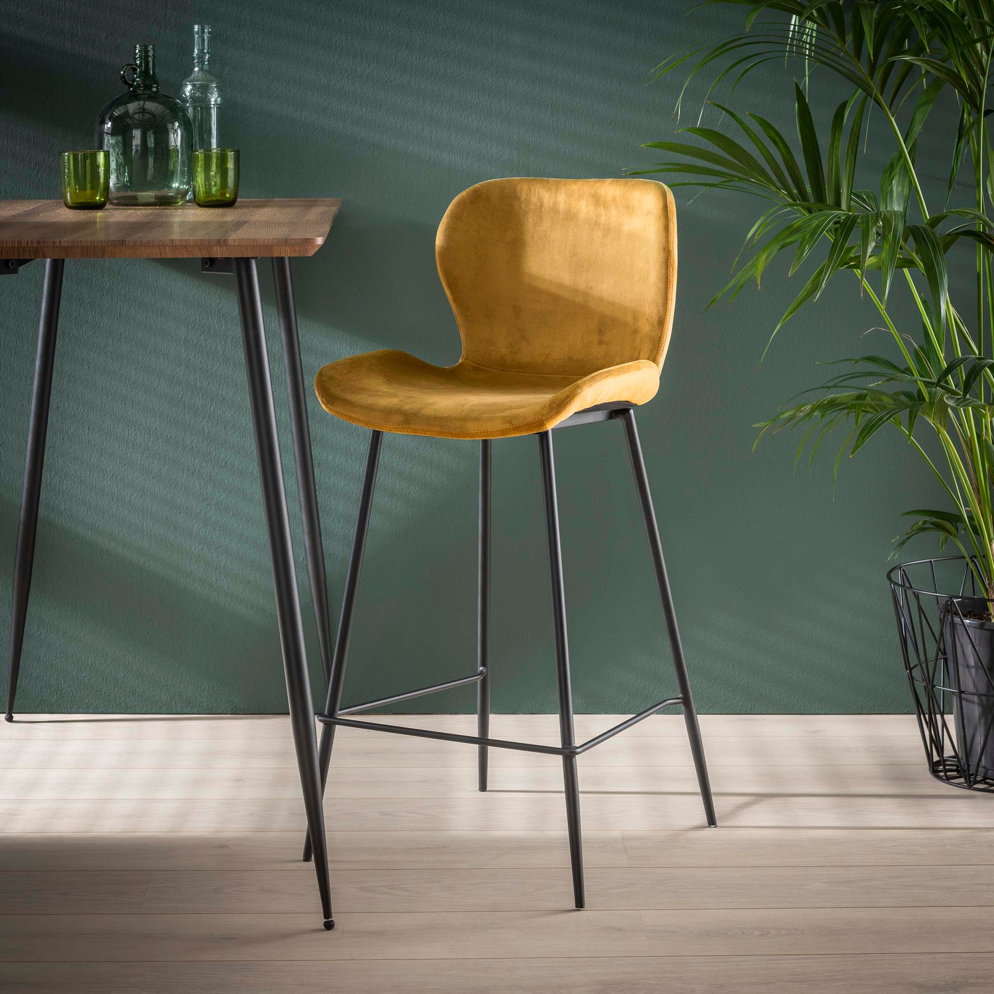 Barstoel Rondea verpakt per 4 / Velours goud