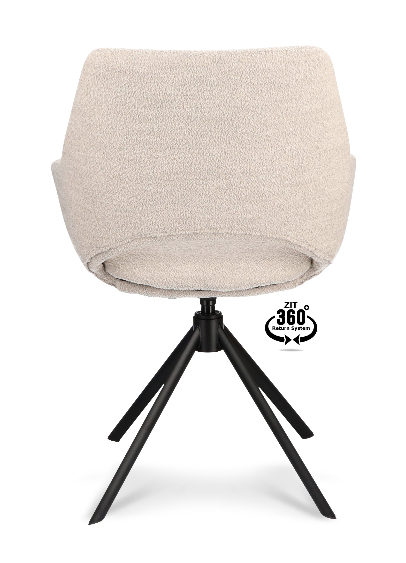 Armstoel Ahsoka Stof Alpine Natural Leg Black 360° Return-system