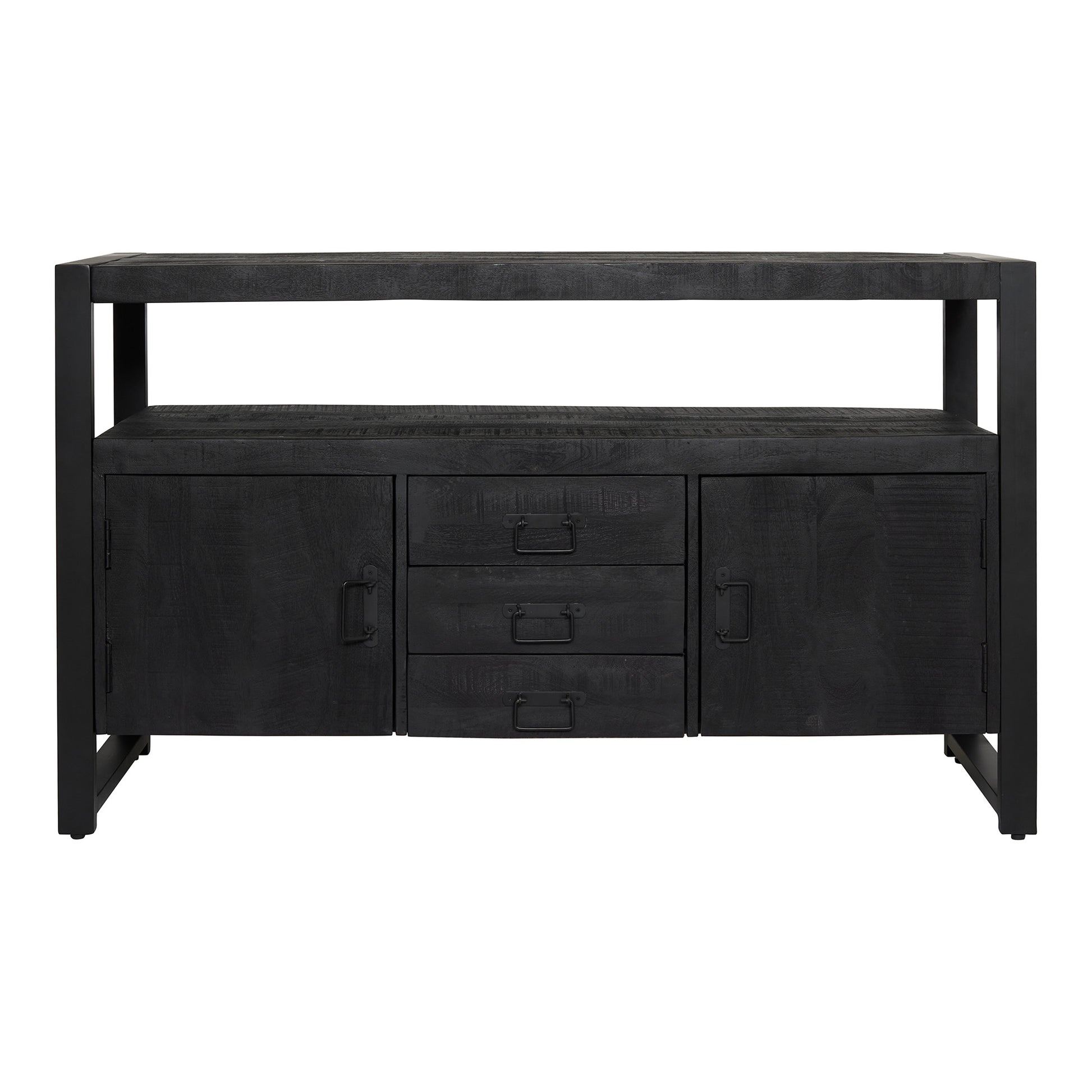 Dressoir Boaz Zwart Mangohout 135 cm