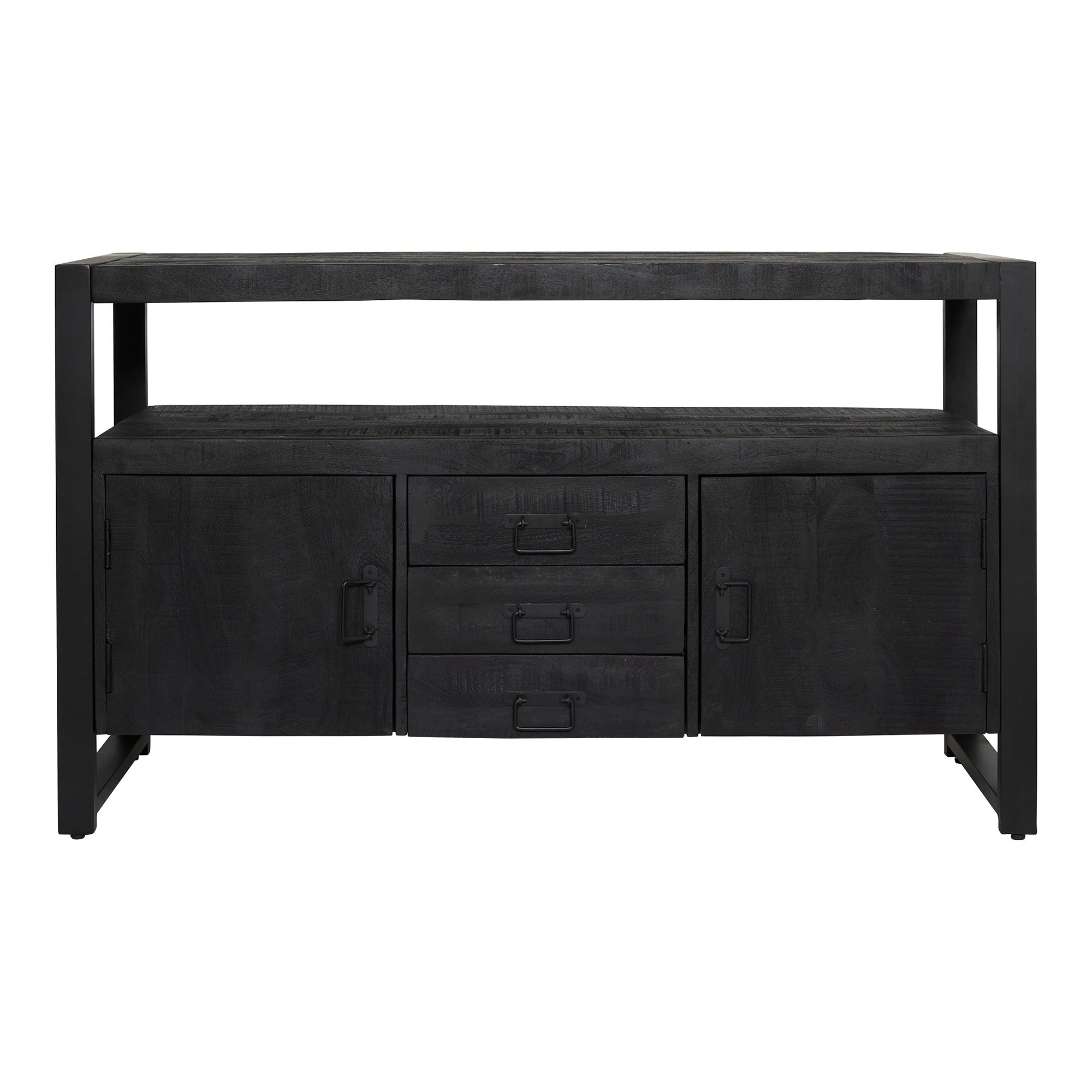 Dressoir Boaz Zwart Mangohout 135 cm