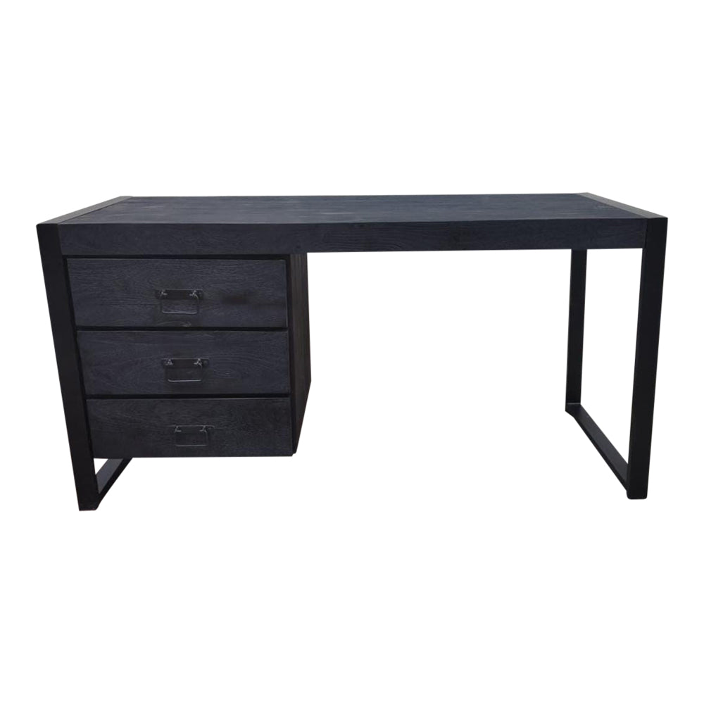 Bureau Boaz Zwart Mangohout 145 cm