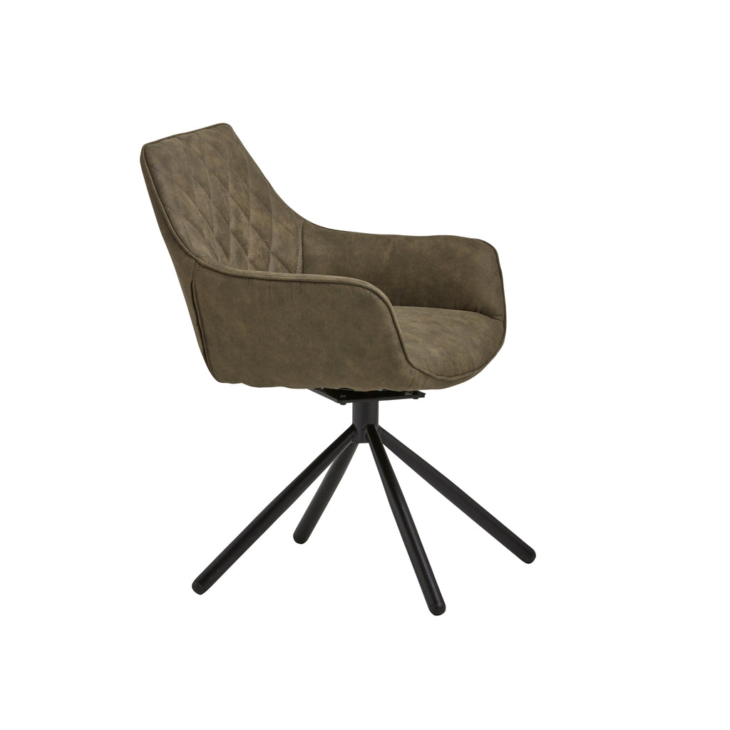 Rebel Spider eetkamerstoel - draaipoot 180ARS - Cowboy - Olive 411