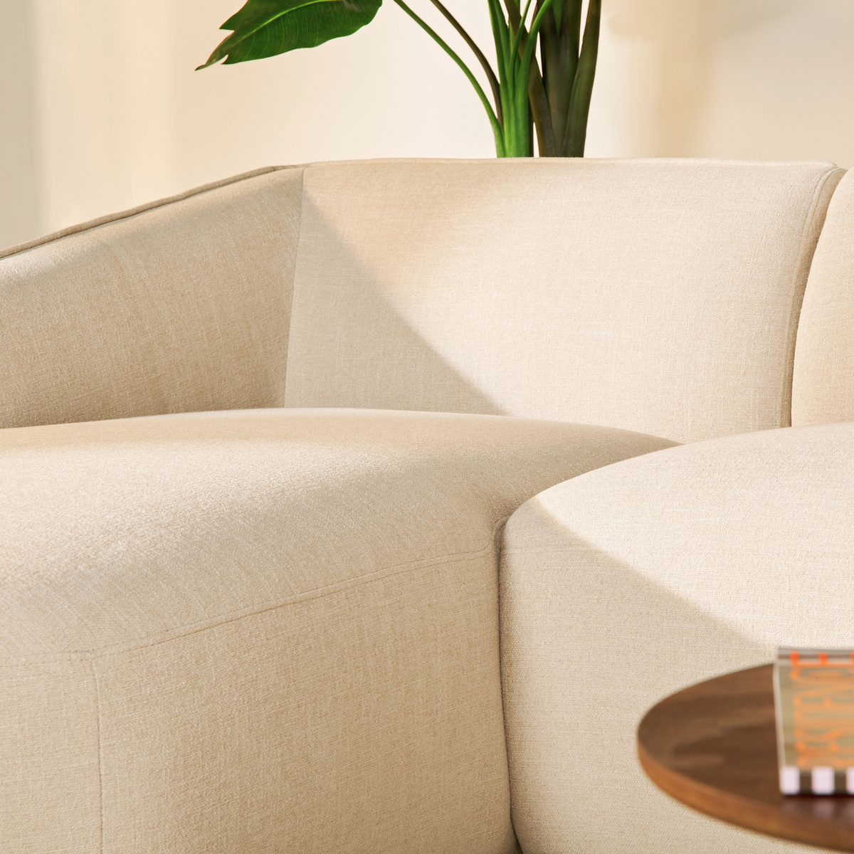 Hoekbank Laila - Stof Beige rechts