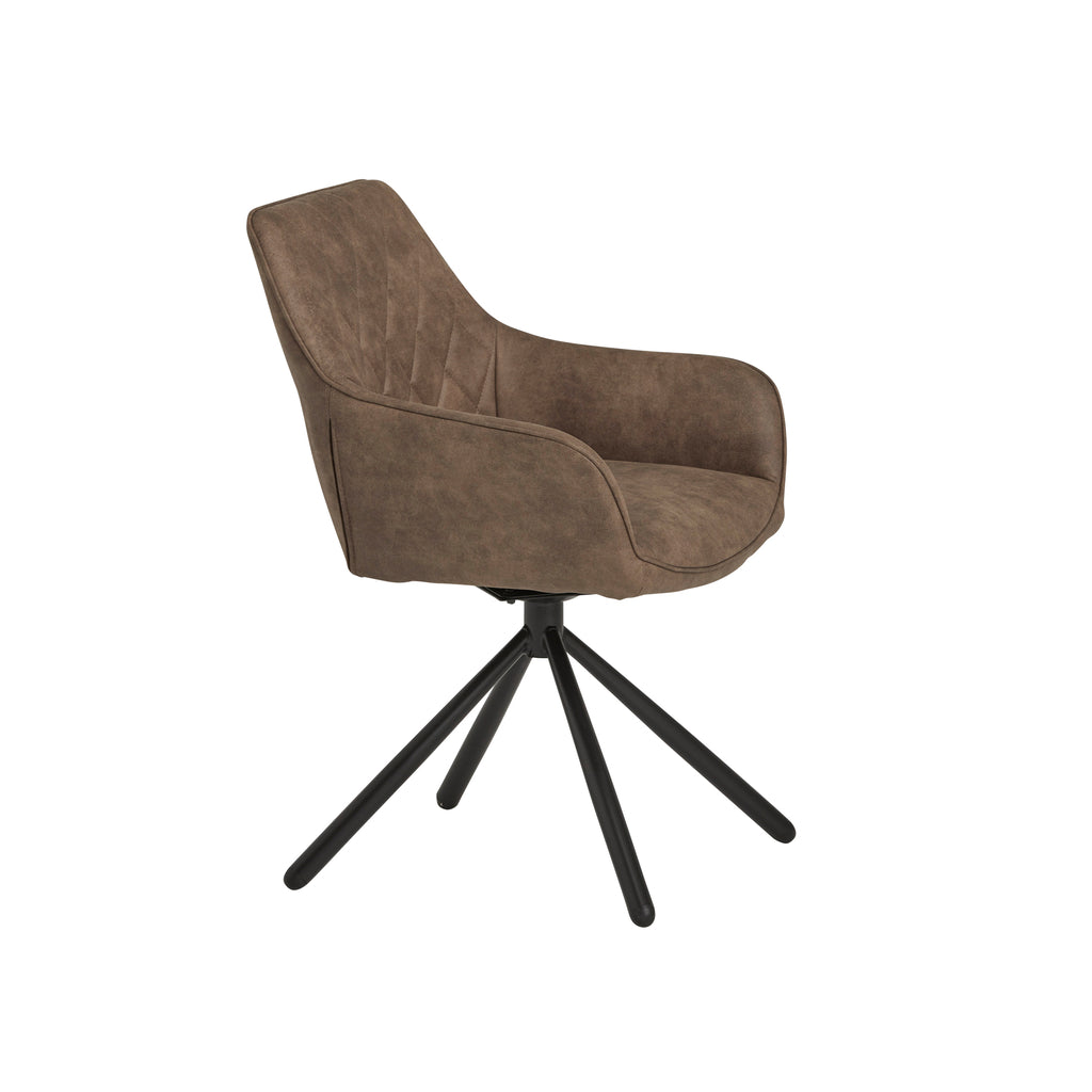 Rebel Spider eetkamerstoel - draaipoot 180ARS - Cowboy - Stone 809